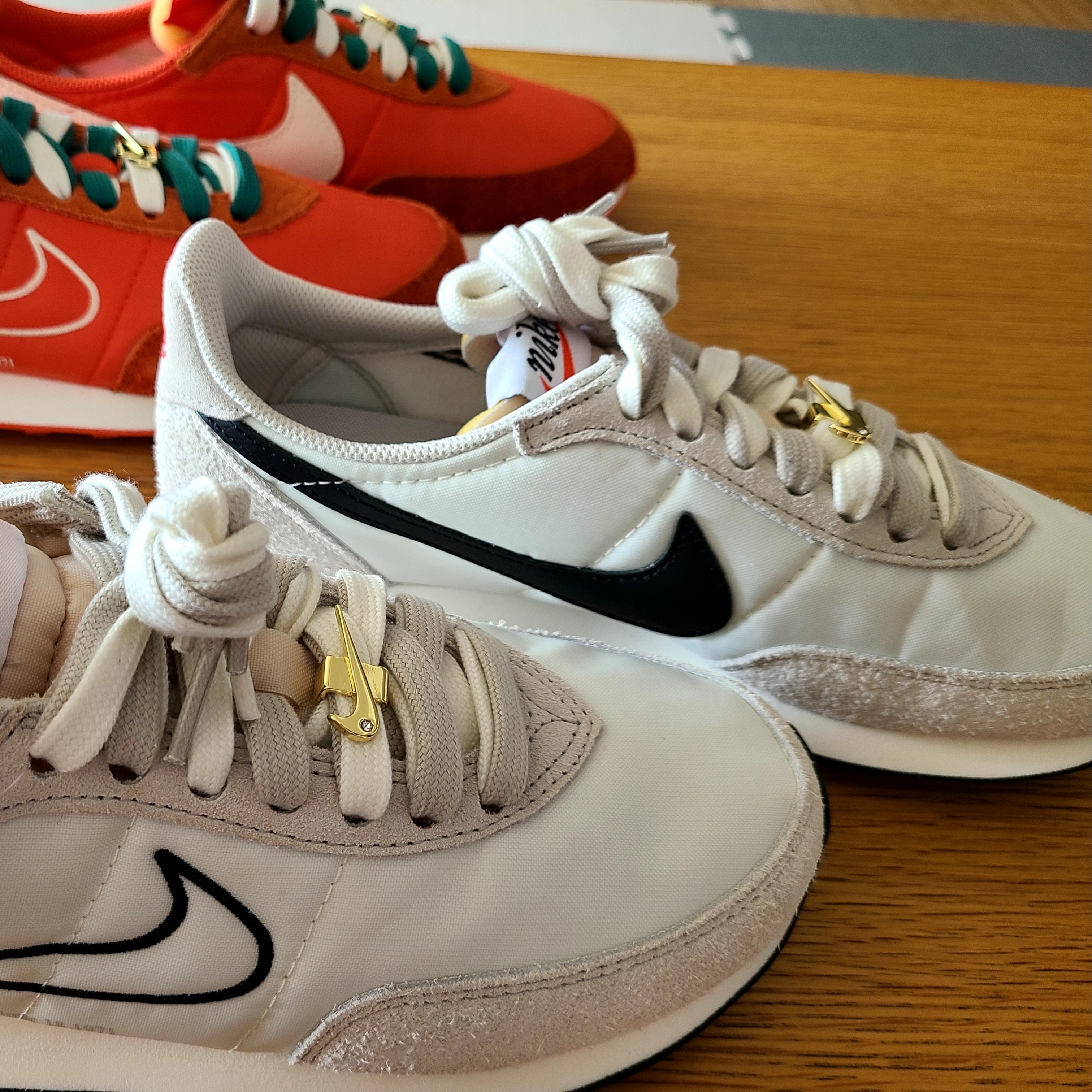 Nike Waffle Trainer 2 Sail Black 착용 스타일 - 1