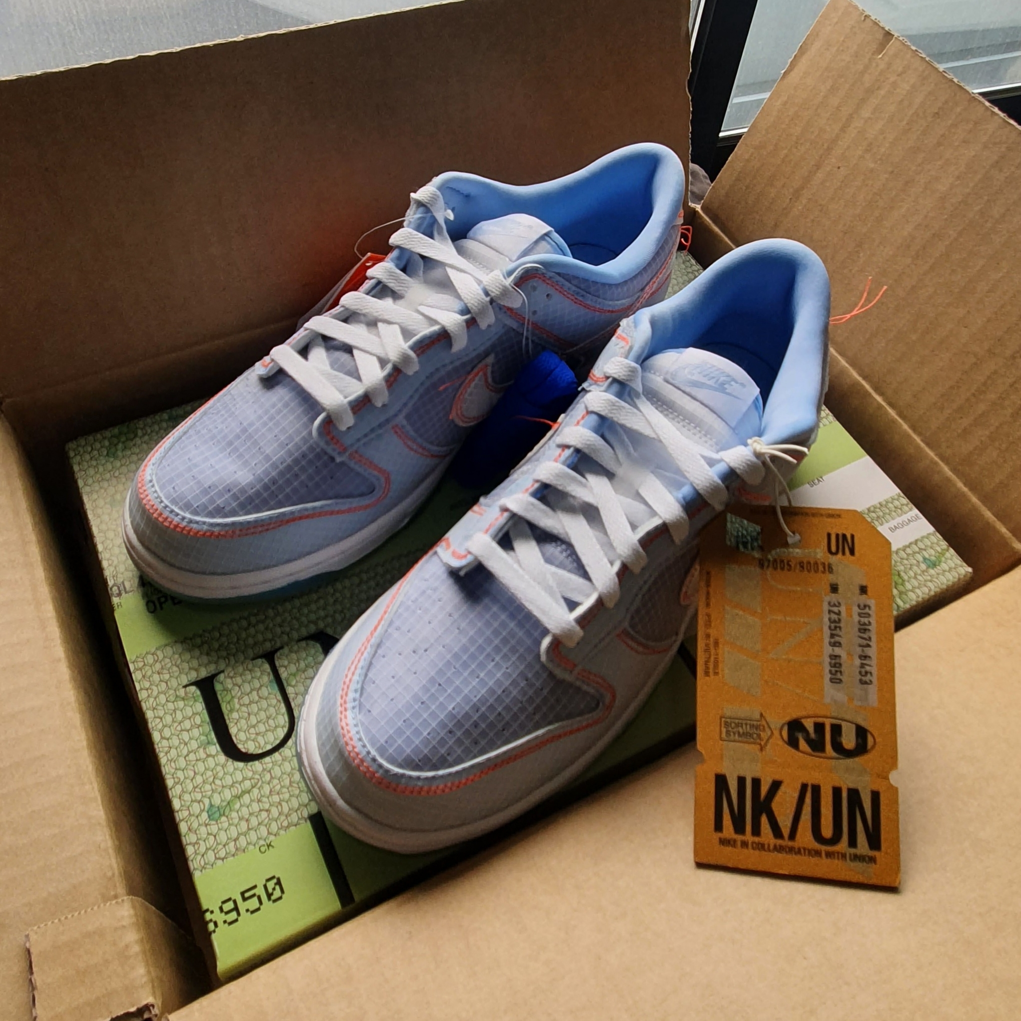 Nike x Union Dunk Low Passport Pack Argon 착용 스타일 - 4