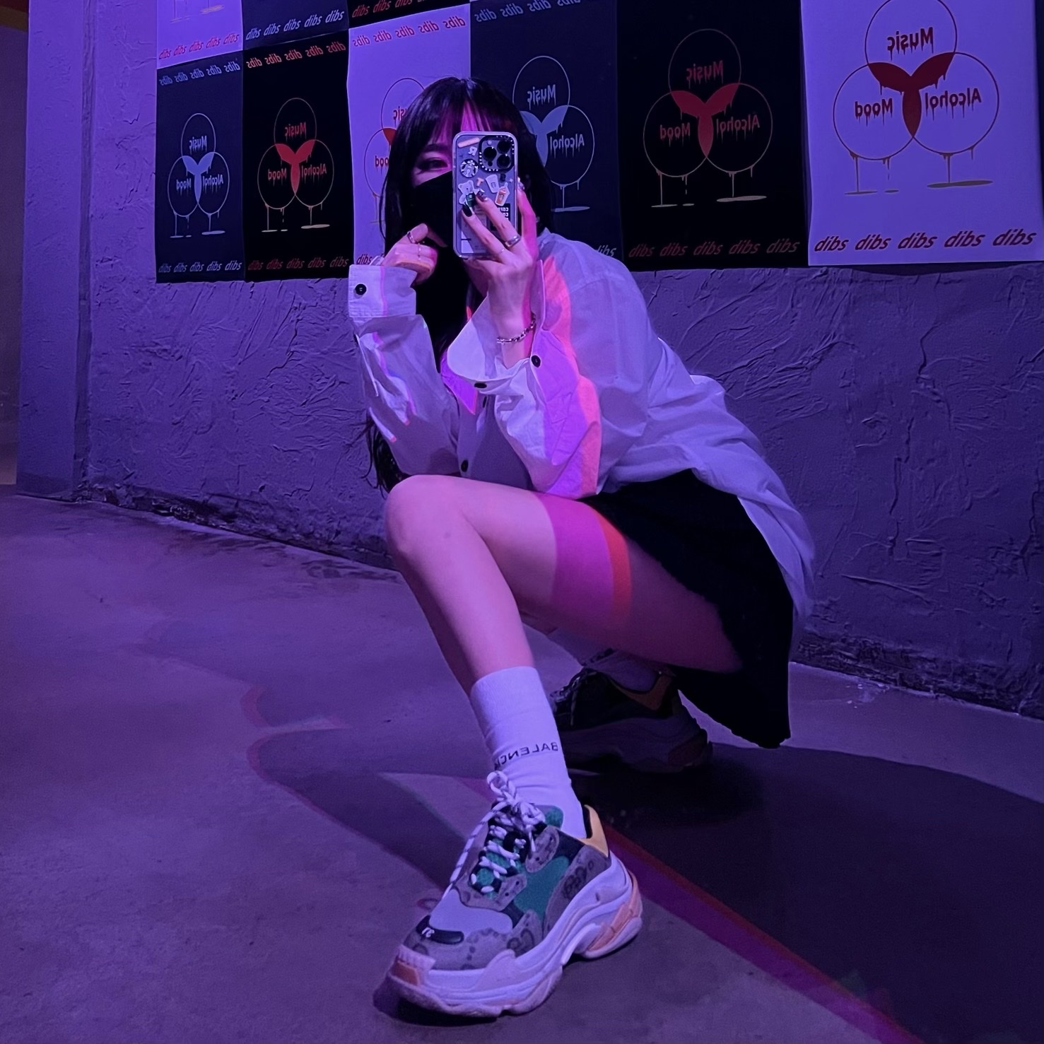 Zara x Ader Error Oversized Shirt White, (W) Balenciaga x Gucci The Hacker Project Triple S Sneakers Beige Ebony GG Supreme Yellow Green 착용 스타일 - 1