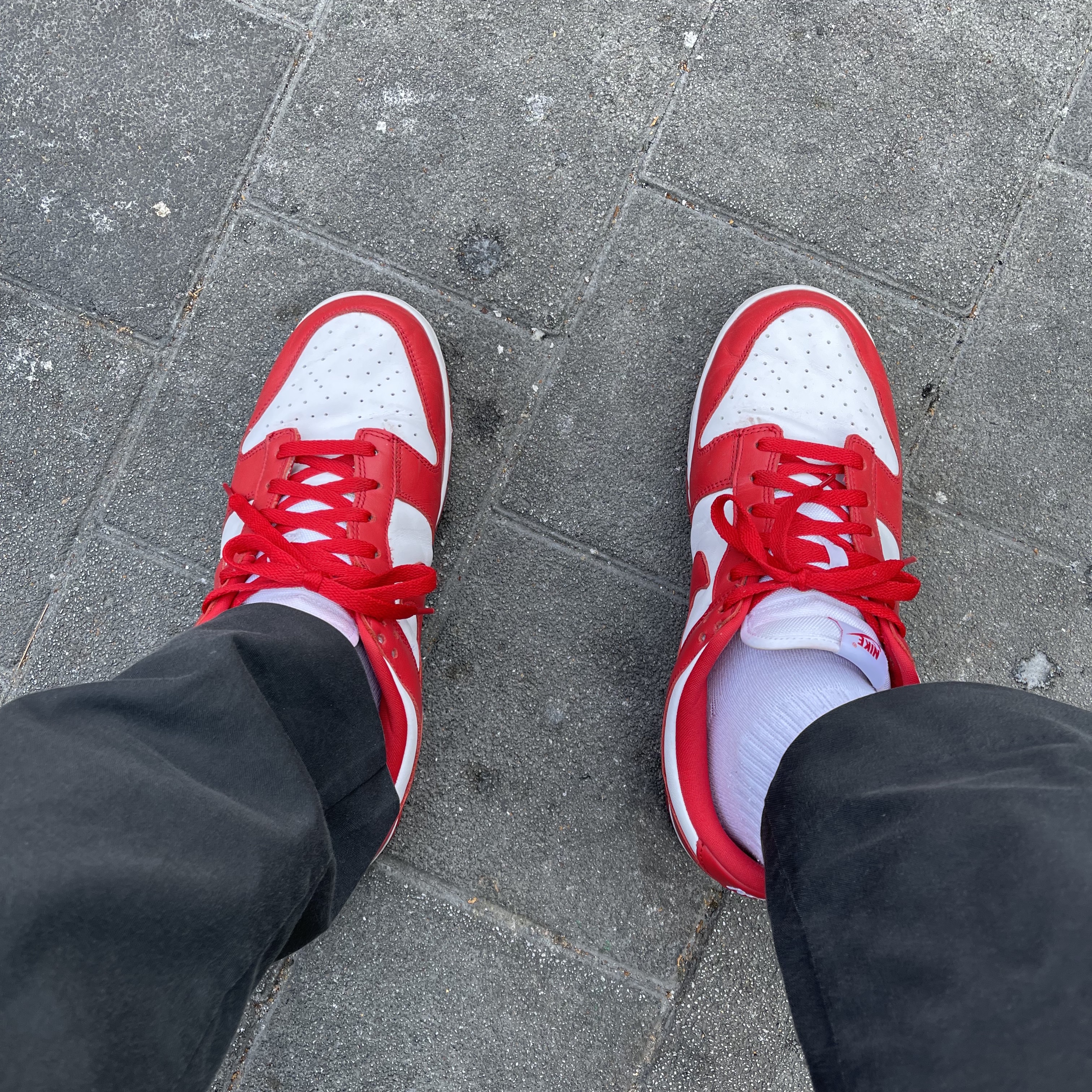 Nike Dunk Low SP University Red 2020 착용 스타일 - 3