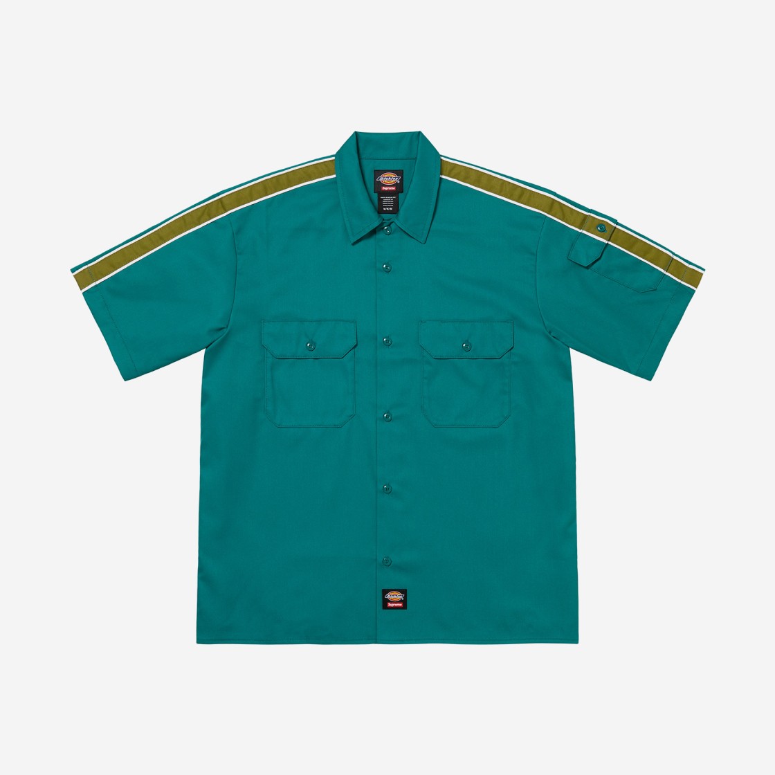 Supreme x Dickies Stripe S/S Work Shirt Teal - 22SS 상세 이미지 1