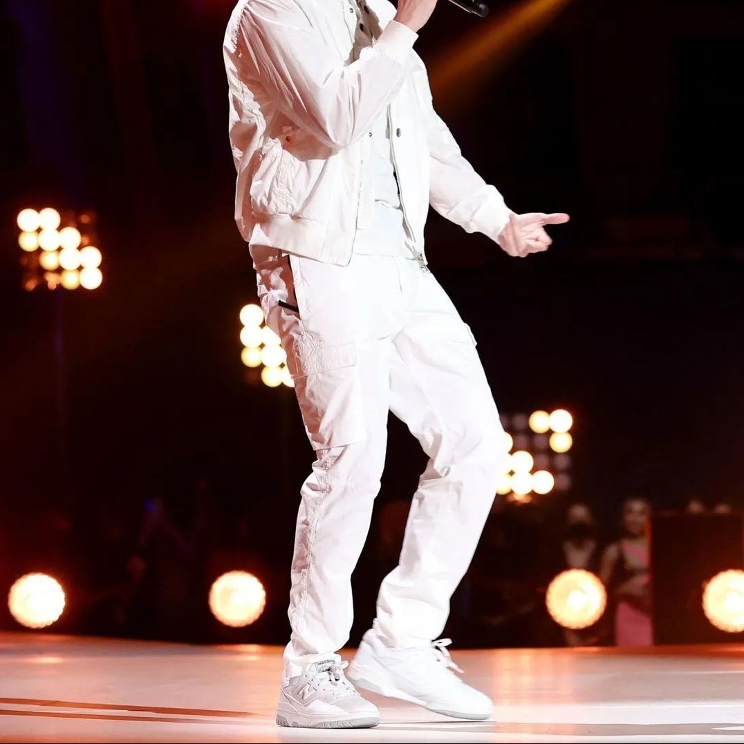 New Balance 550 White - 2E Wide 착용 스타일 - 1