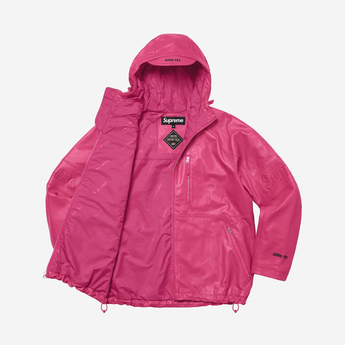 Supreme Gore-Tex Leather Jacket Magenta - 22SS 상세 이미지 2