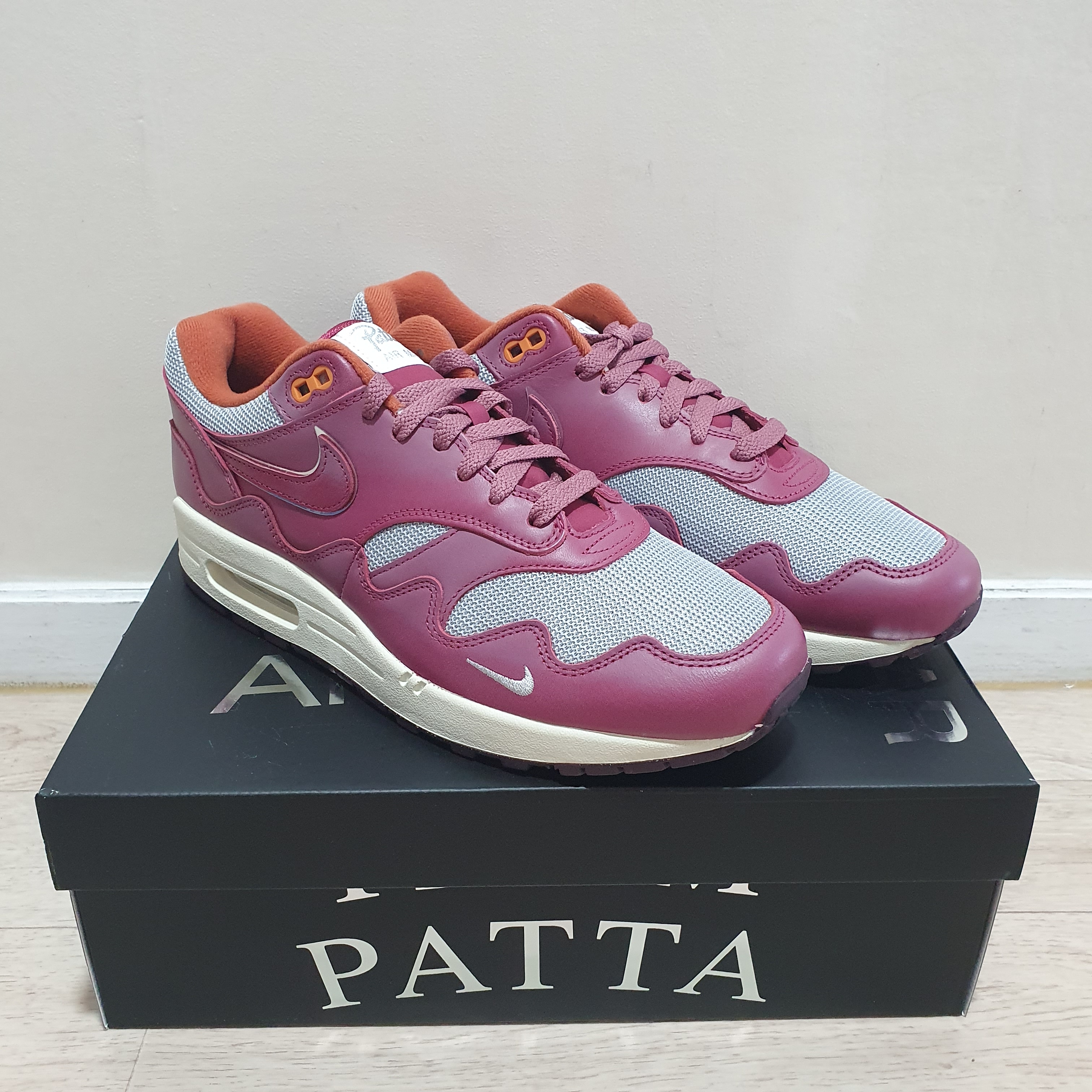 Nike x Patta Air Max 1 Night Maroon 착용 스타일