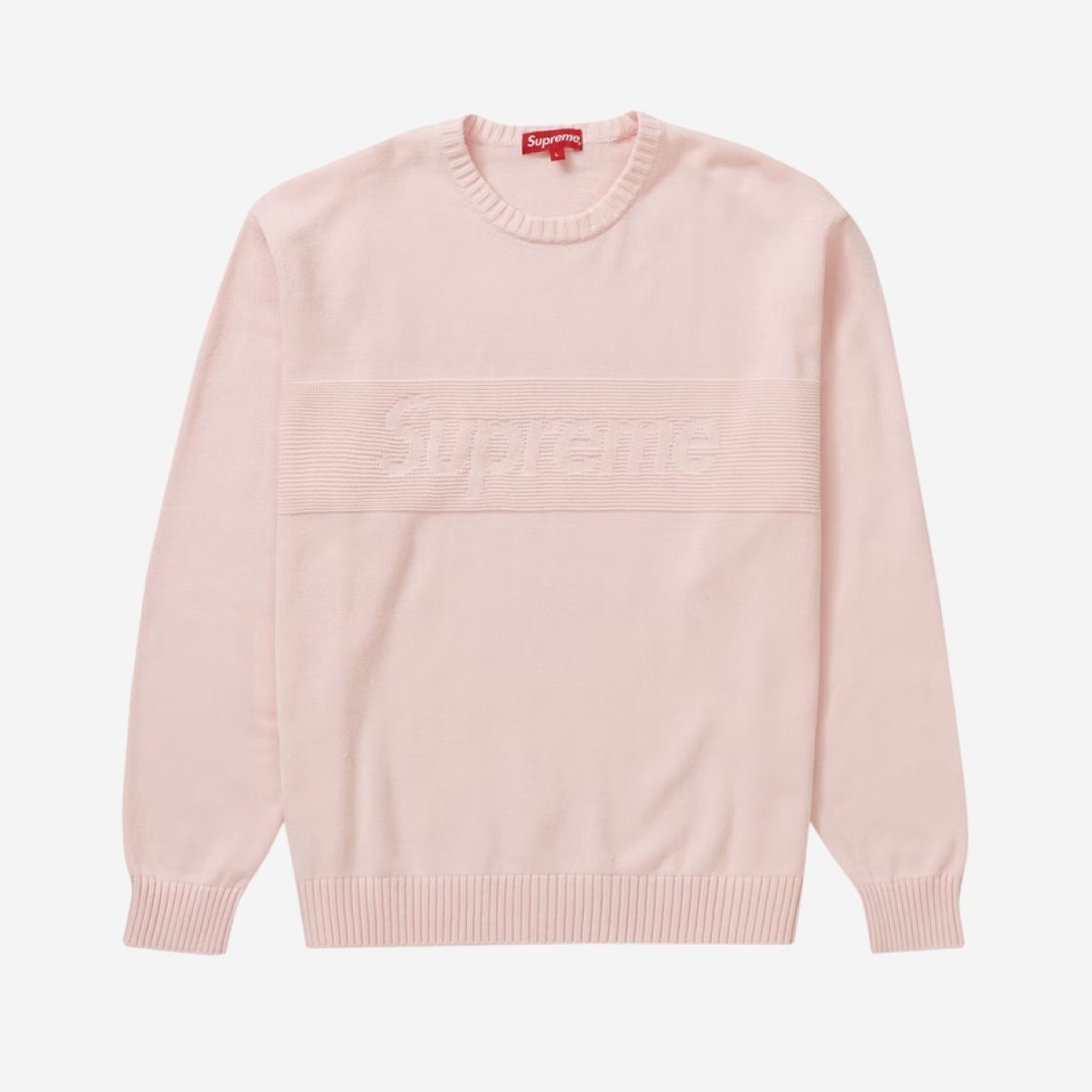 Supreme Tonal Paneled Sweater Pink - 22SS 상세 이미지 1