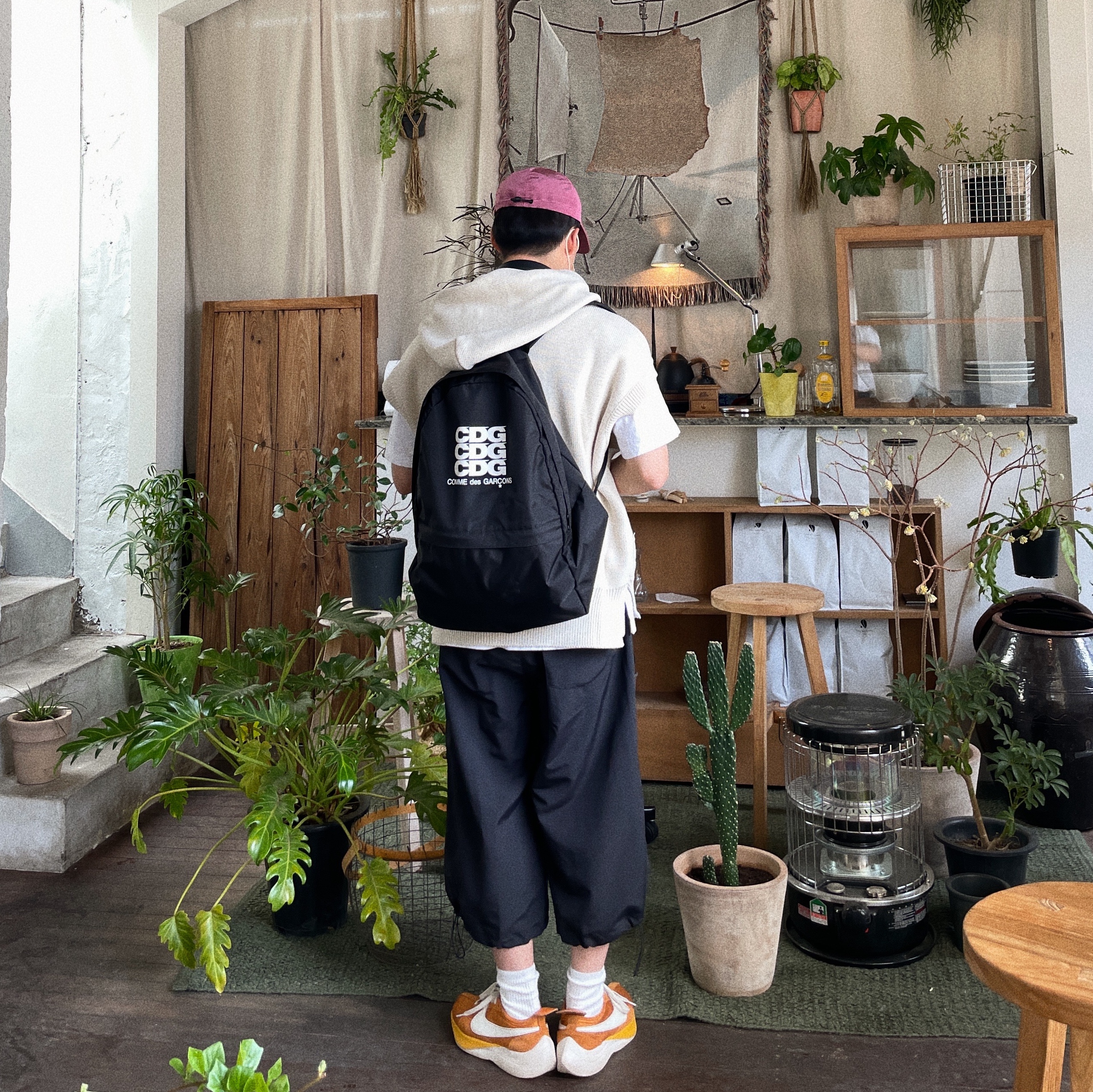 Stone Island 99576 Nylon Metal 6-Panel Cap Cyclamen - 22SS, Nike Moon Racer Monarch 착용 스타일 - 3