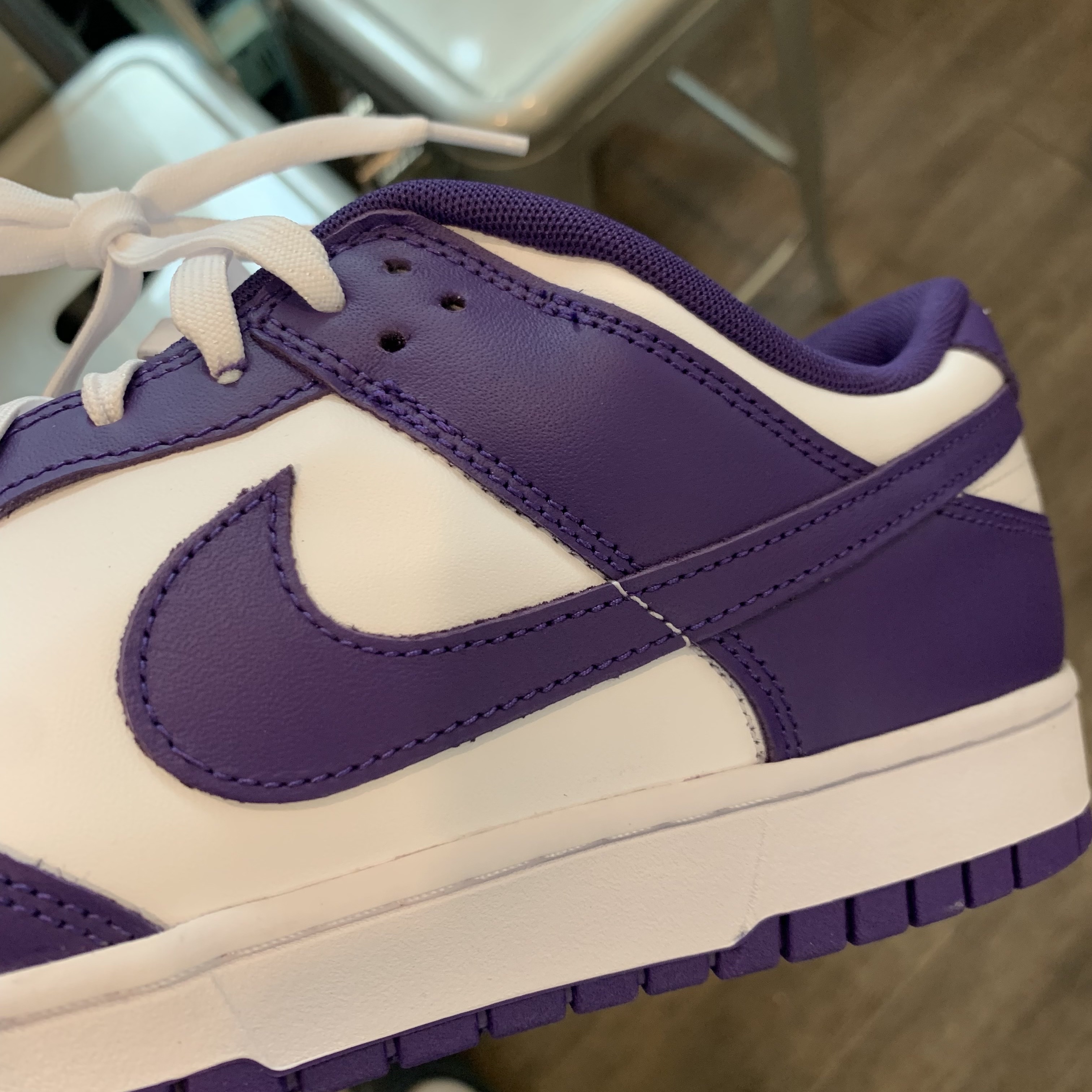 Nike Dunk Low Retro Championship Court Purple, Nike x Peaceminusone Kwondo1 White 착용 스타일 - 3