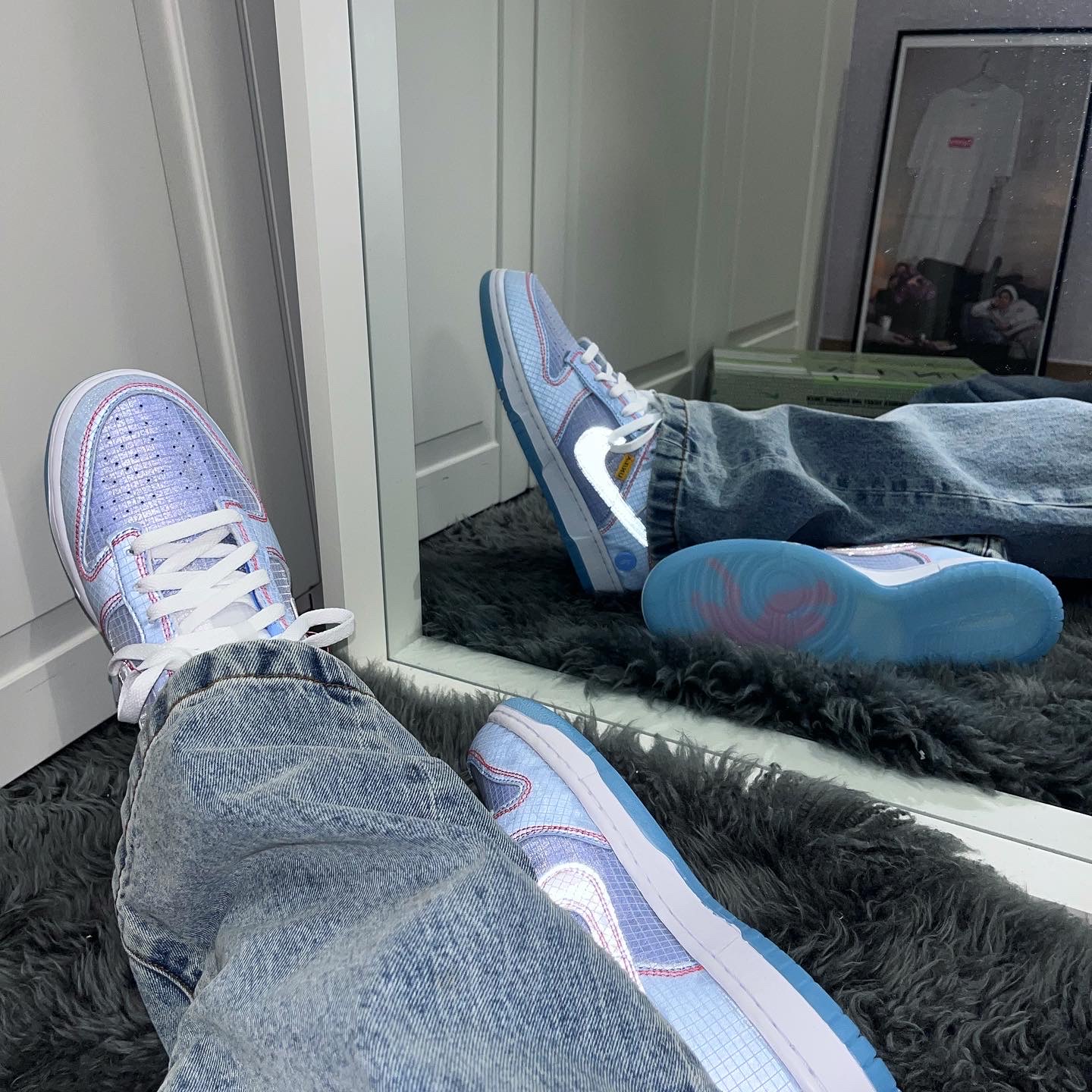 Nike x Union Dunk Low Passport Pack Argon 착용 스타일 - 1