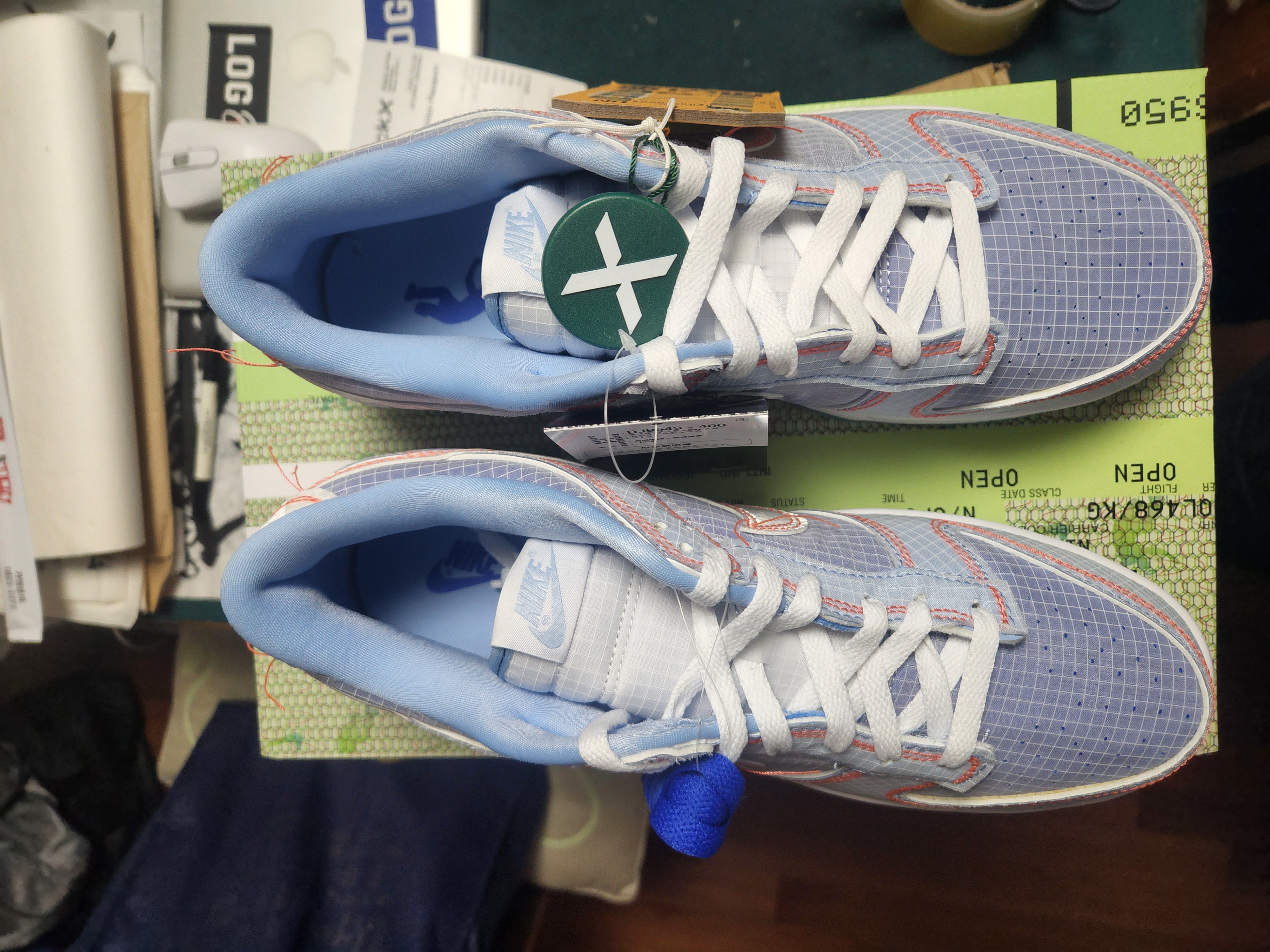 Nike x Union Dunk Low Passport Pack Argon 착용 스타일 - 5