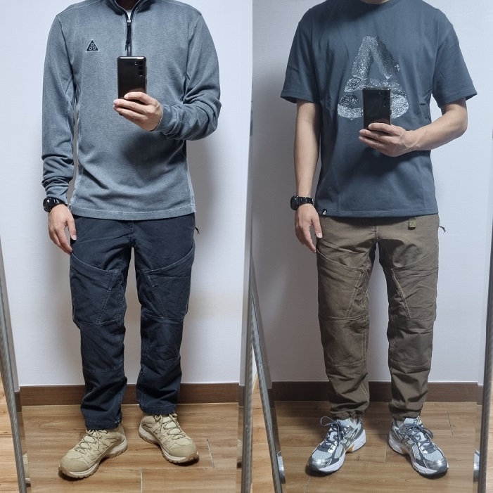 Nike ACG Dri-Fit ADV Flyease Pants Black - Asia, Nike ACG Dri-Fit ADV Flyease Pants Hazel Rush - Asia 착용 스타일 - 1