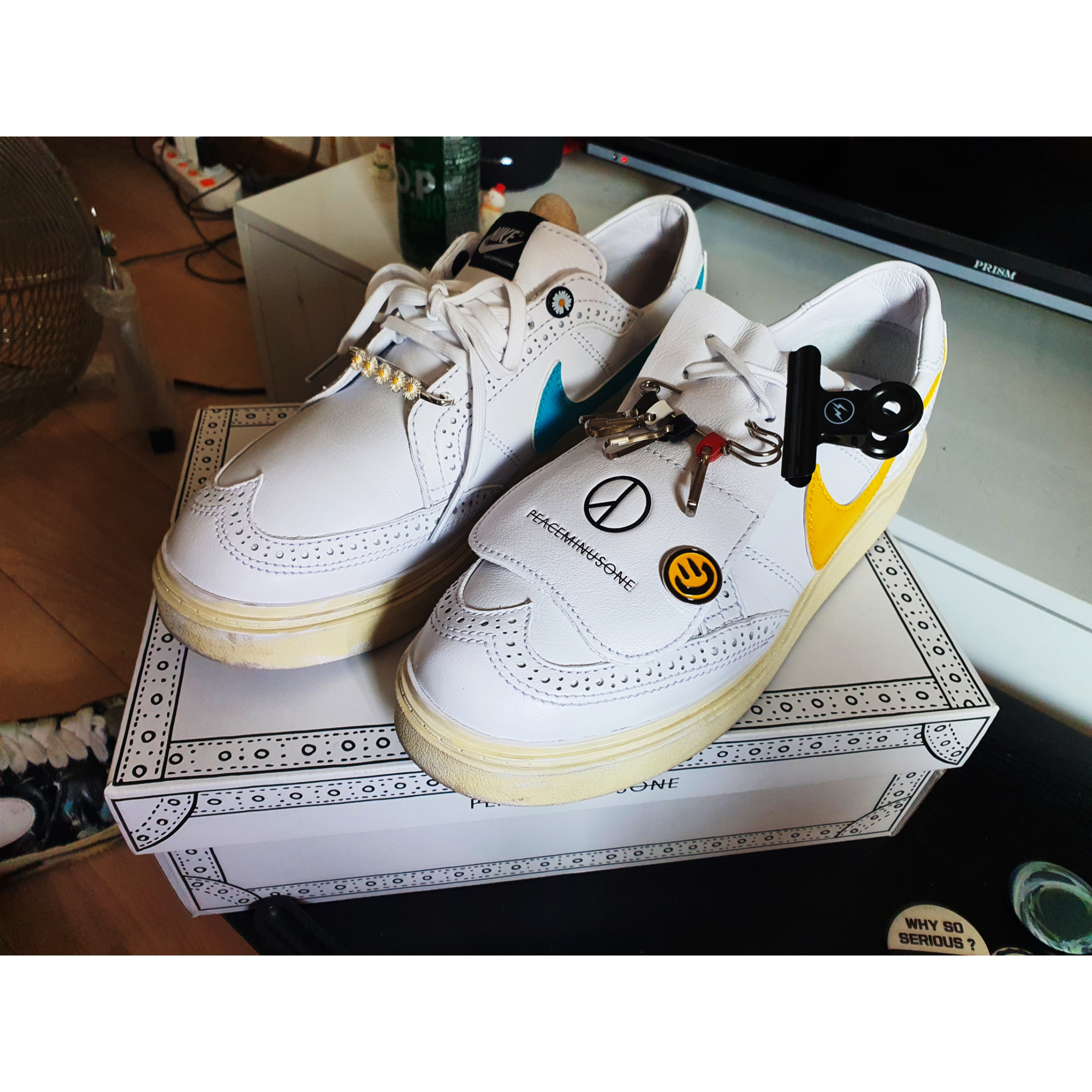 Nike x Peaceminusone Kwondo1 White 착용 스타일 - 2