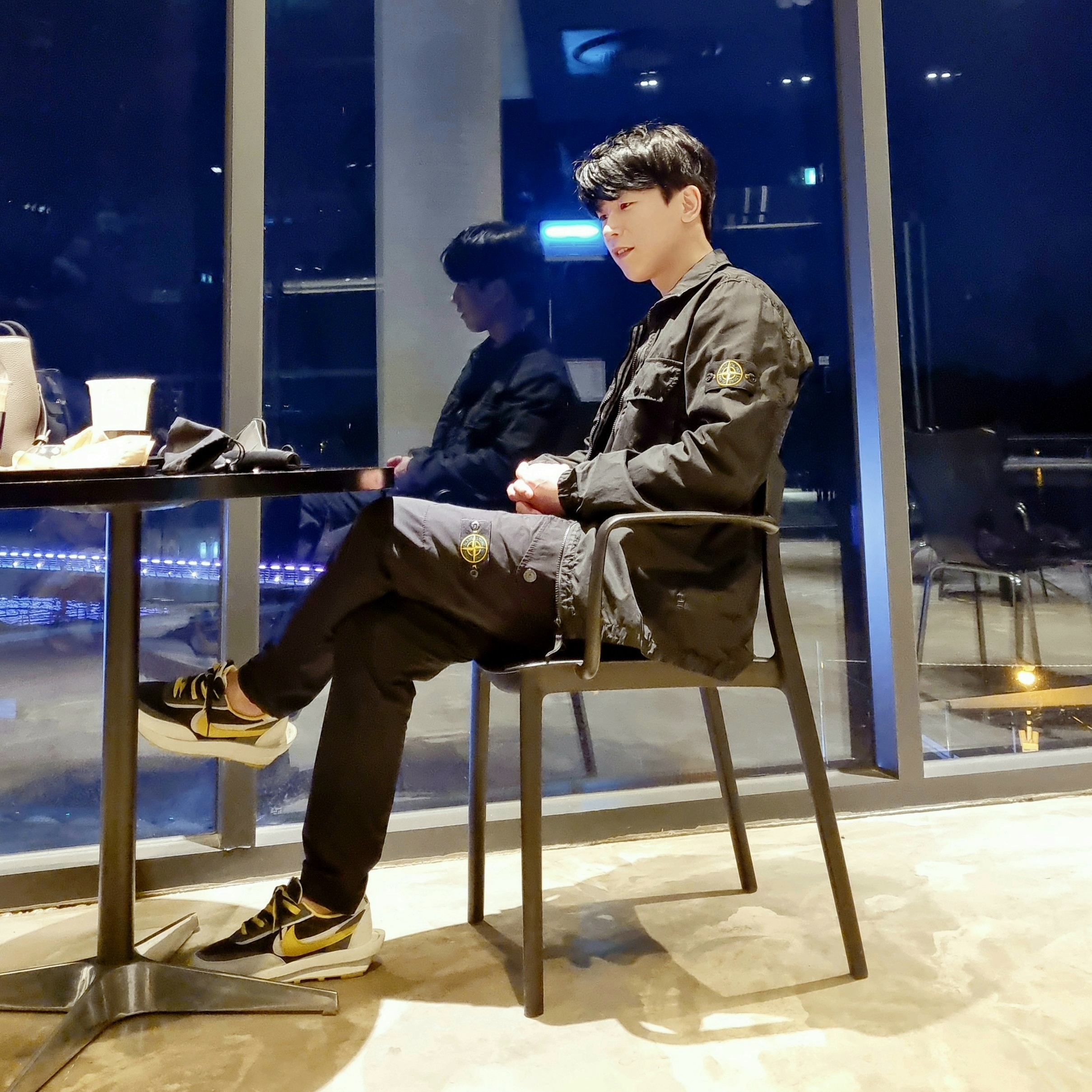 Nike x Sacai x Undercover LDWaffle Black Bright Citron 착용 스타일
