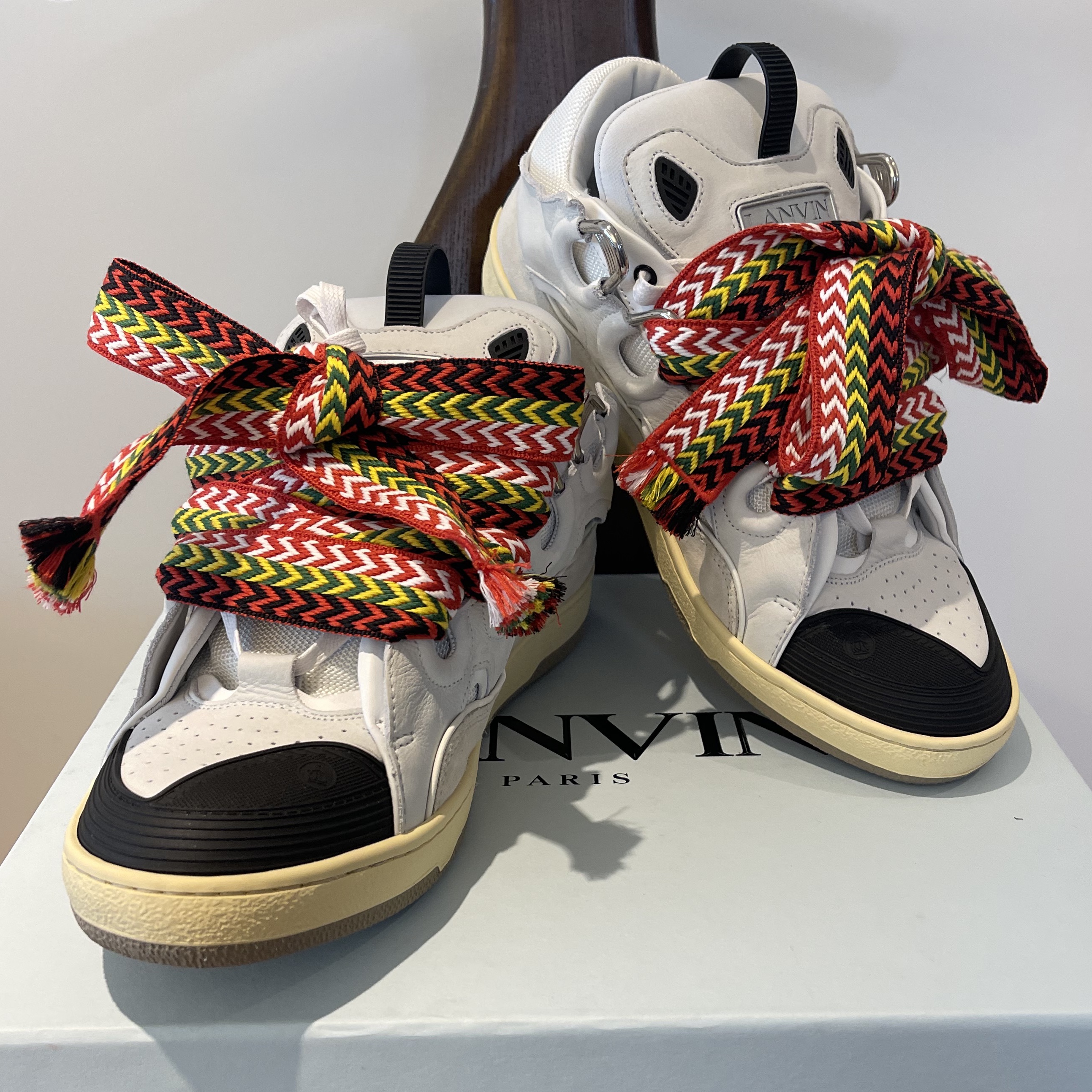 Gallery Dept. x Lanvin Painted Curb Sneakers White 착용 스타일