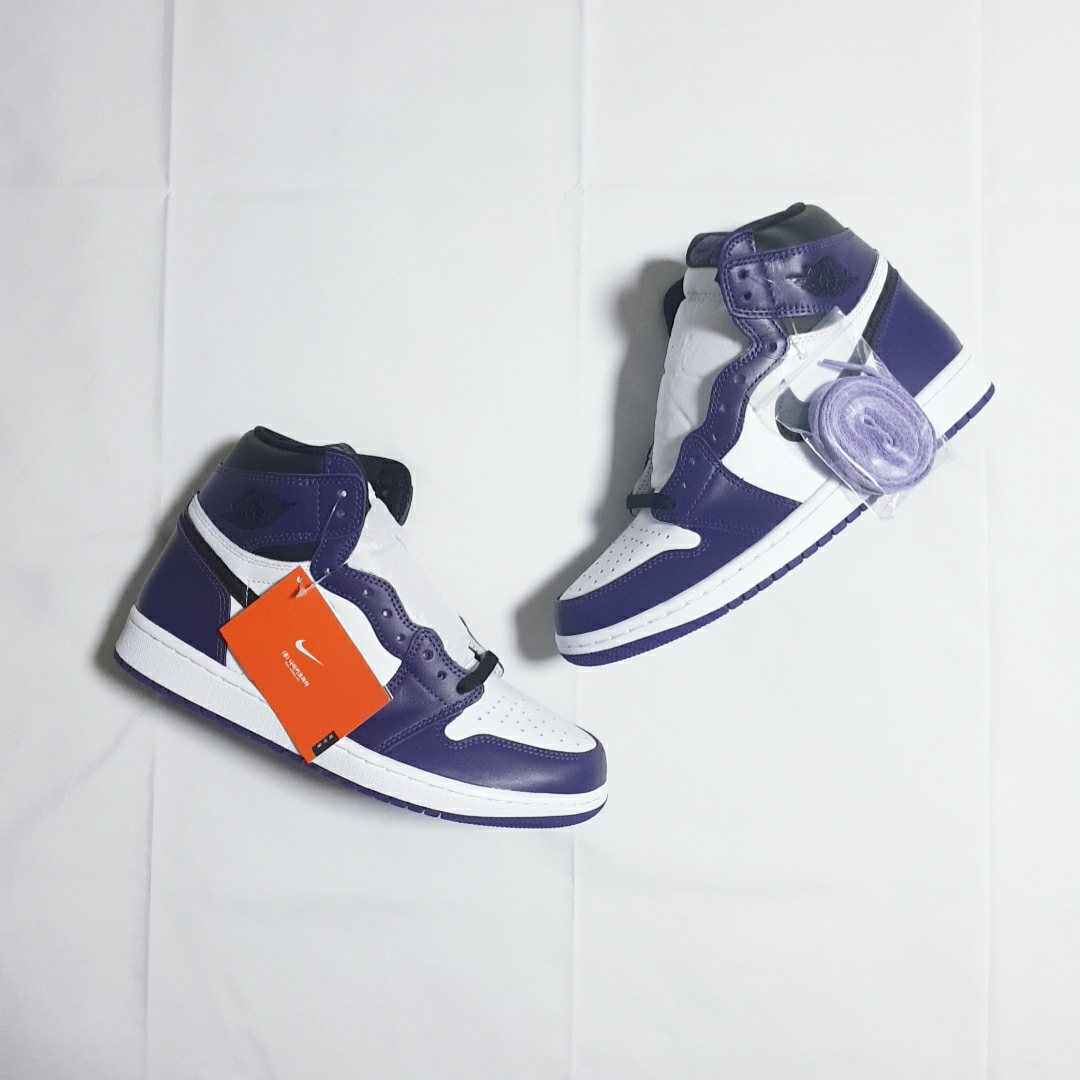 Jordan 1 Retro High OG Court Purple 2020 착용 스타일 - 4