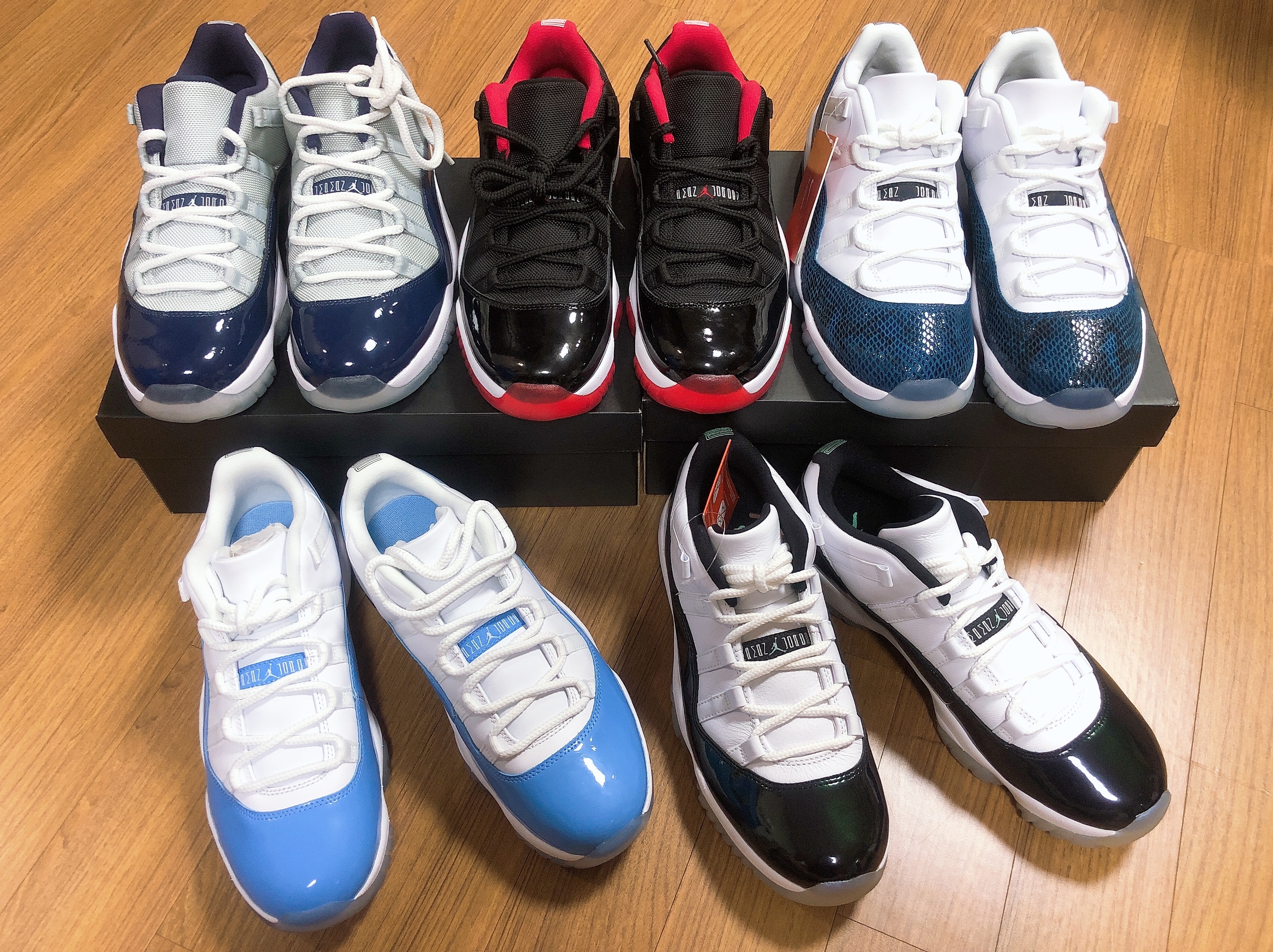 Jordan 11 Retro Low Navy Snakeskin 2019, Jordan 11 Retro Low Georgetown 착용 스타일
