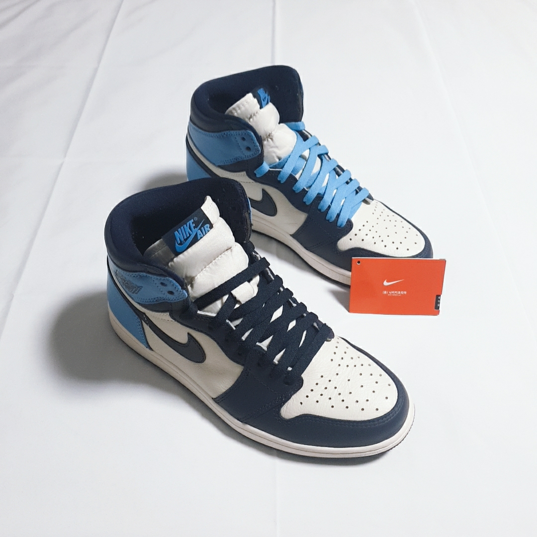 Jordan 1 Retro High Obsidian UNC 착용 스타일 - 2
