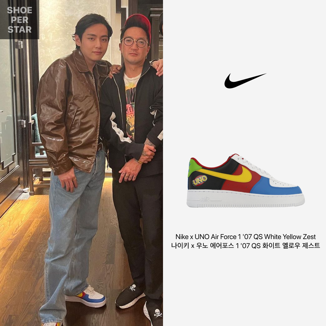 Reebok x Kanghyuk Premier Road Modern White Red , Nike x UNO Air Force 1 '07 QS White Yellow Zest 착용 스타일 - 3