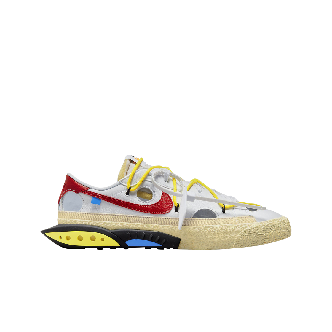 나이키 x 오프화이트 블레이저 로우 '77 화이트 앤 유니버시티 레드(Nike x Off-White Blazer Low '77 White and University Red)