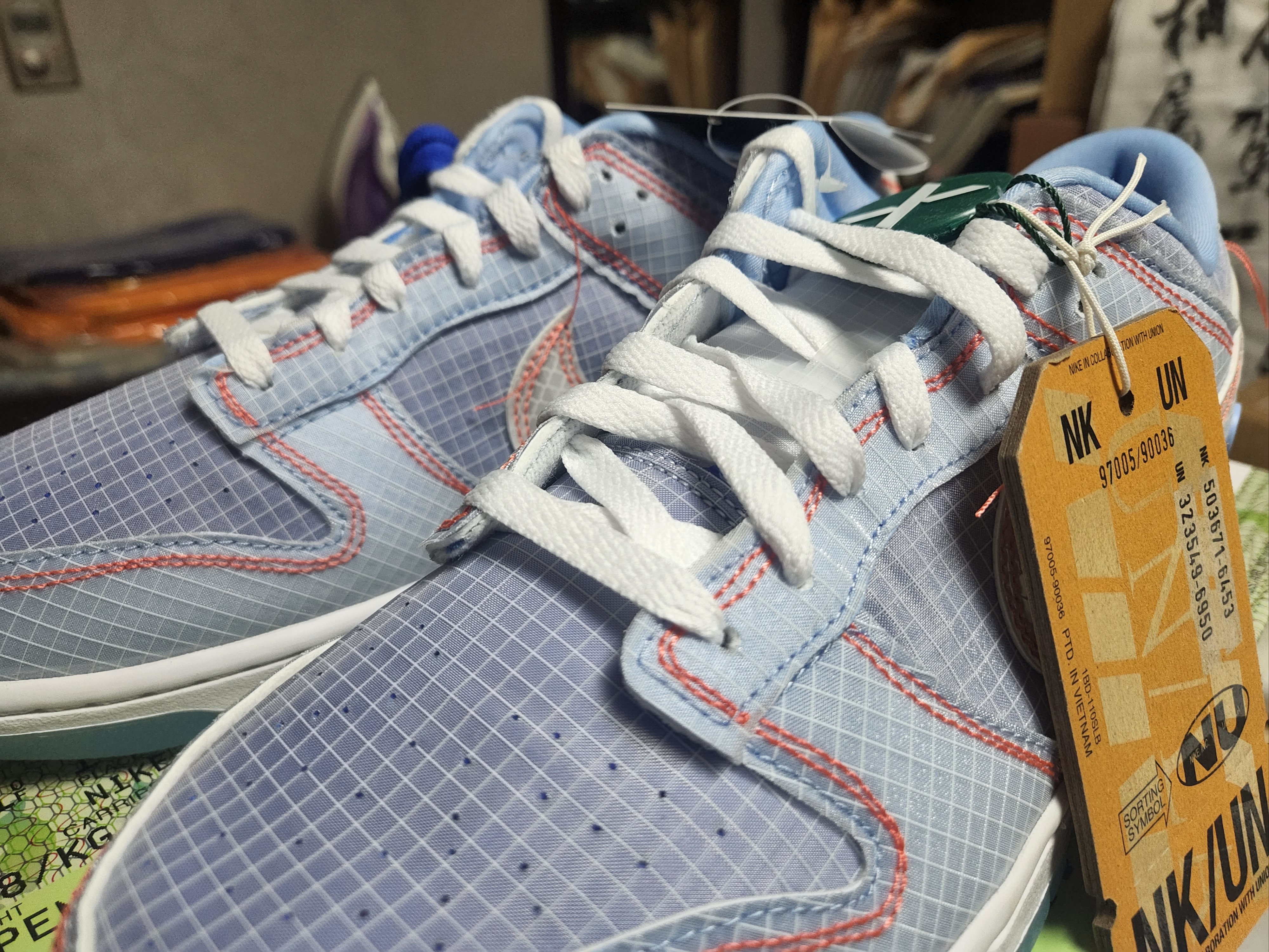 Nike x Union Dunk Low Passport Pack Argon 착용 스타일 - 4