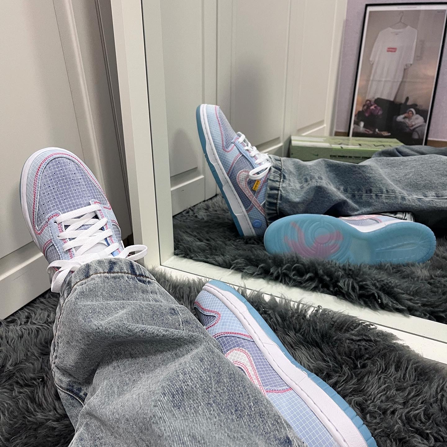 Nike x Union Dunk Low Passport Pack Argon 착용 스타일 - 2