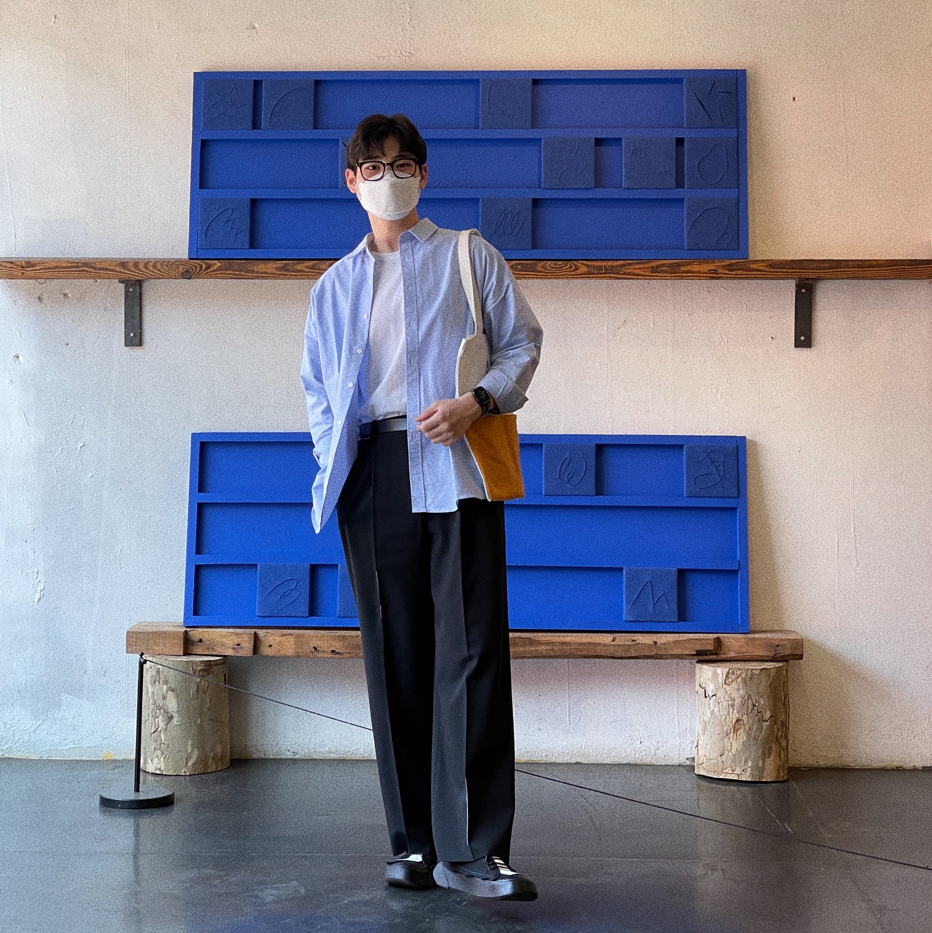 Zara x Ader Error Wide Pants Black, Camper x Ader Error Proto-111-S Cinder Basic Sneakers Black 착용 스타일