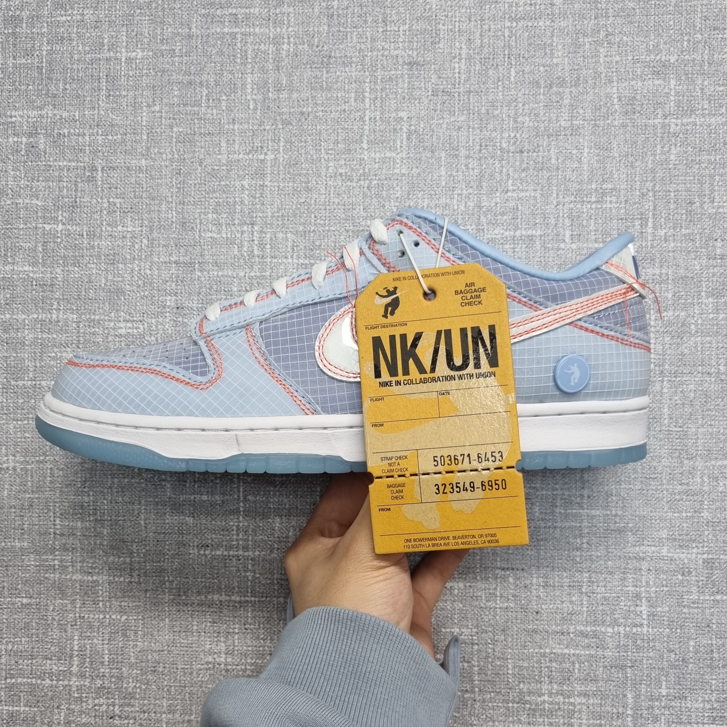 Nike x Union Dunk Low Passport Pack Argon 착용 스타일 - 2