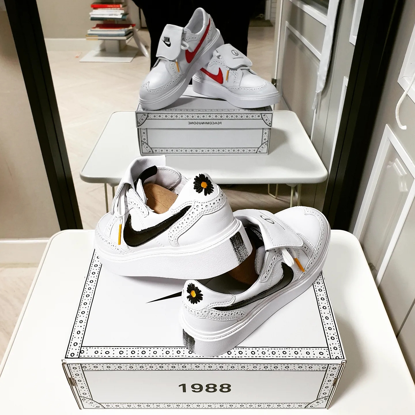 Nike x Peaceminusone Kwondo1 White 착용 스타일 - 2