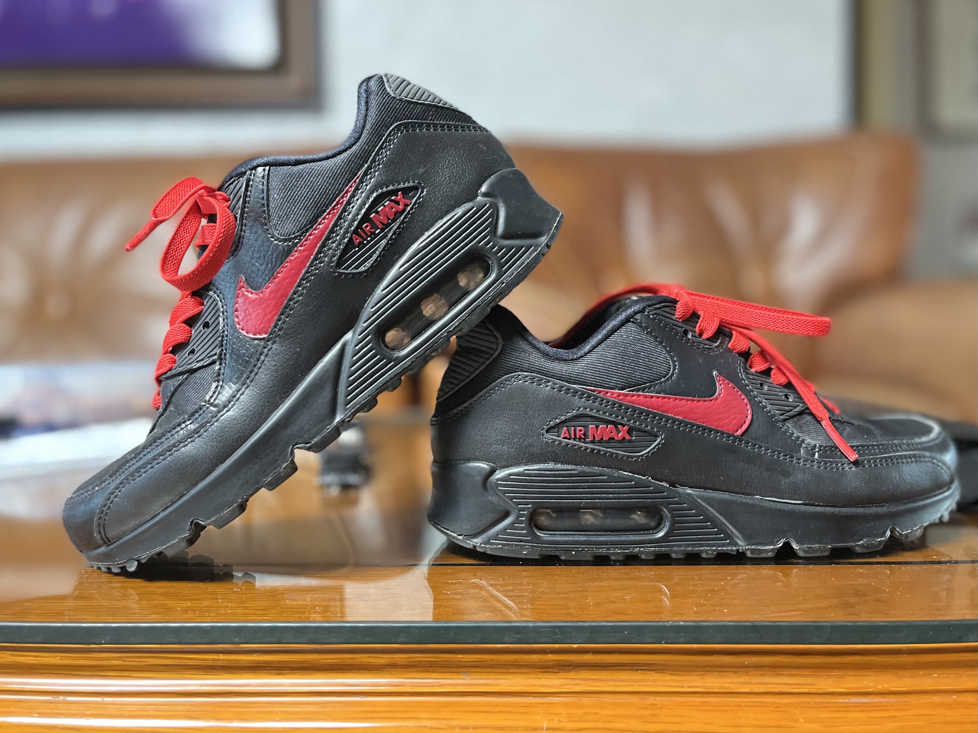 Nike Air Max 90 Triple Black 2018, Nike Air Max 90 LTR Triple Black 착용 스타일 - 1
