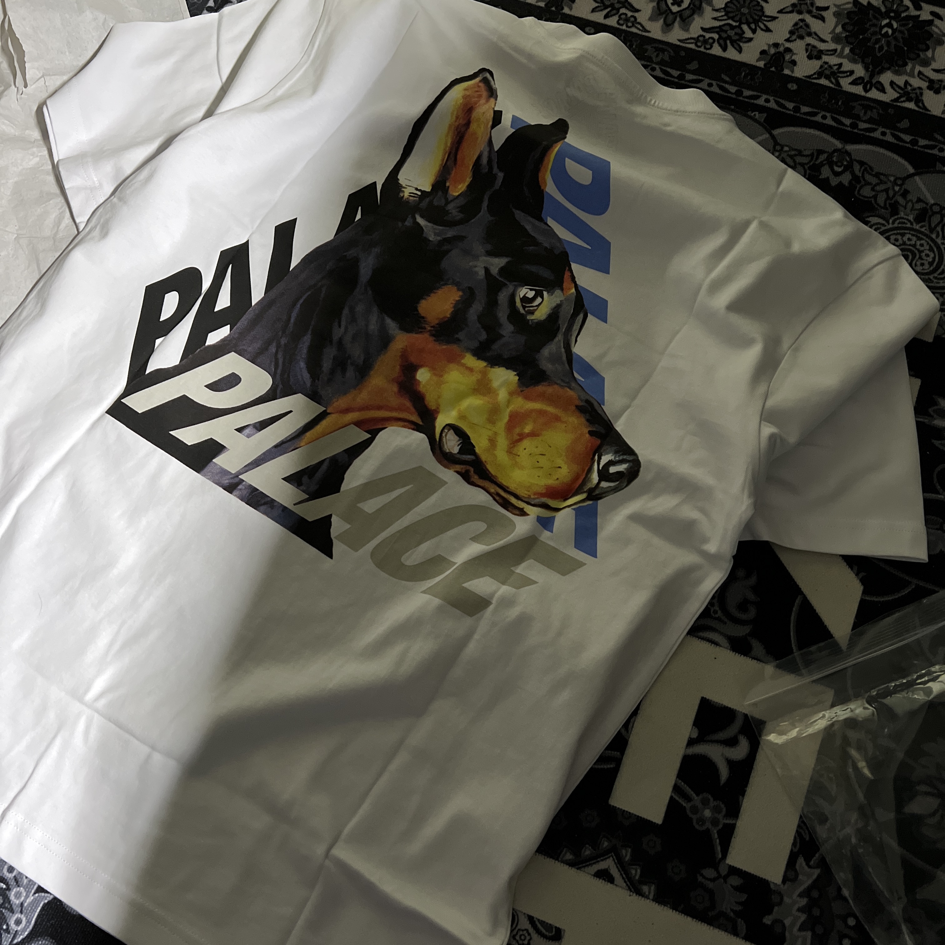 Palace P-3-K-9 T-Shirt White - 22SS 착용 스타일