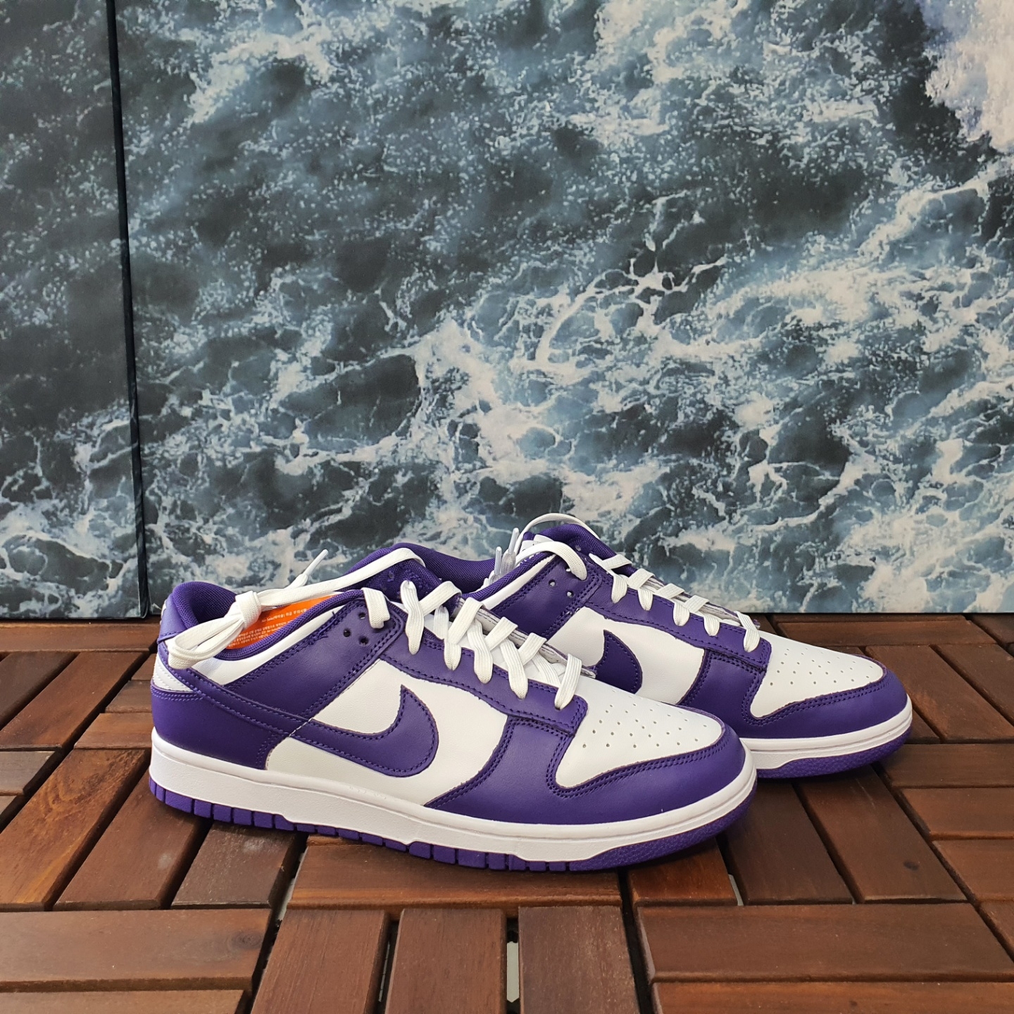 Nike Dunk Low Retro Championship Court Purple 착용 스타일 - 4