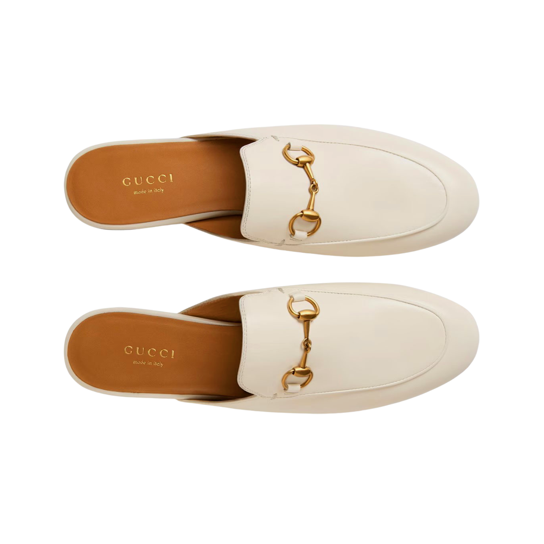 (W) 구찌 프린스타운 레더 슬리퍼 화이트((W) Gucci Princetown Leather Slipper White) - 2
