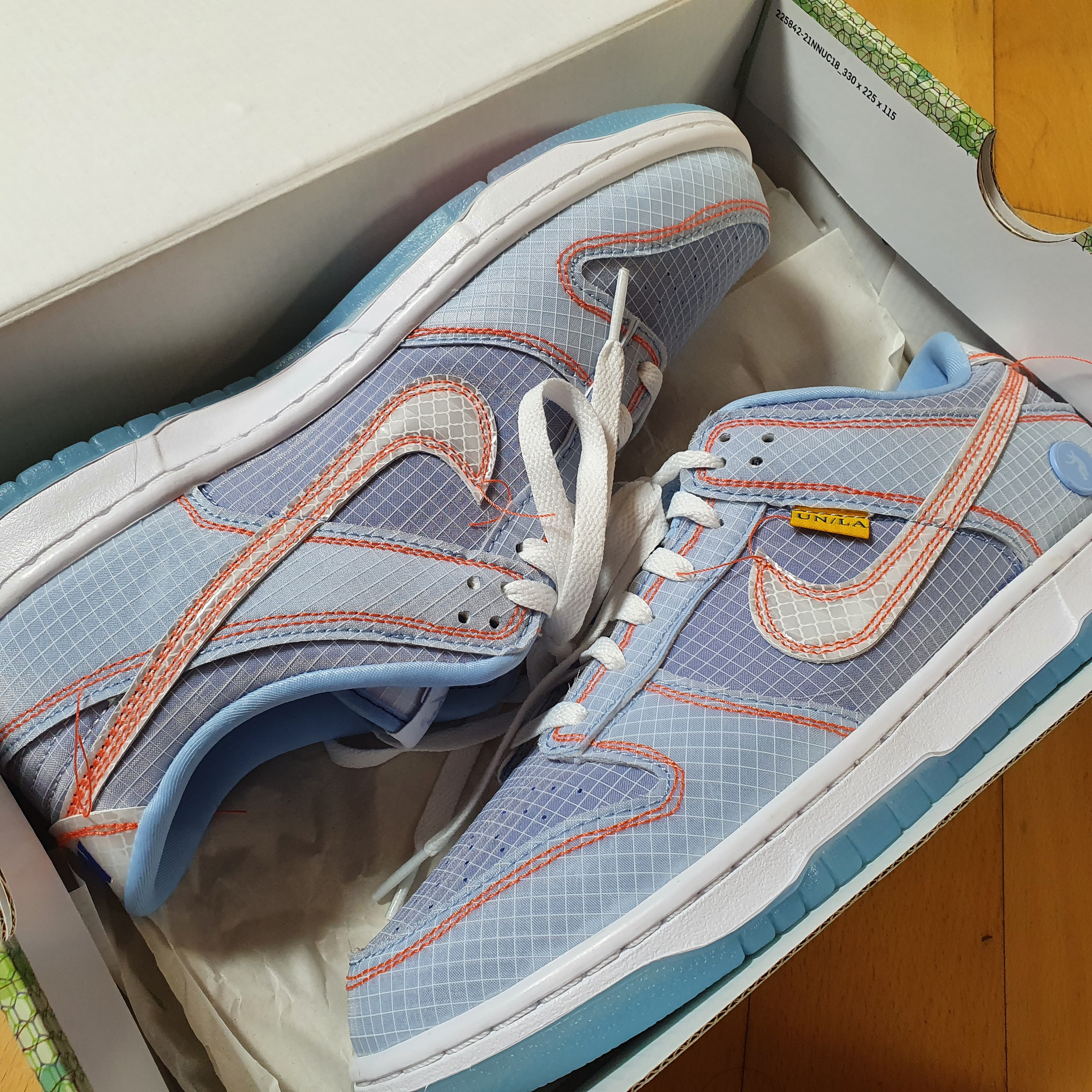 Nike x Union Dunk Low Passport Pack Argon 착용 스타일 - 3