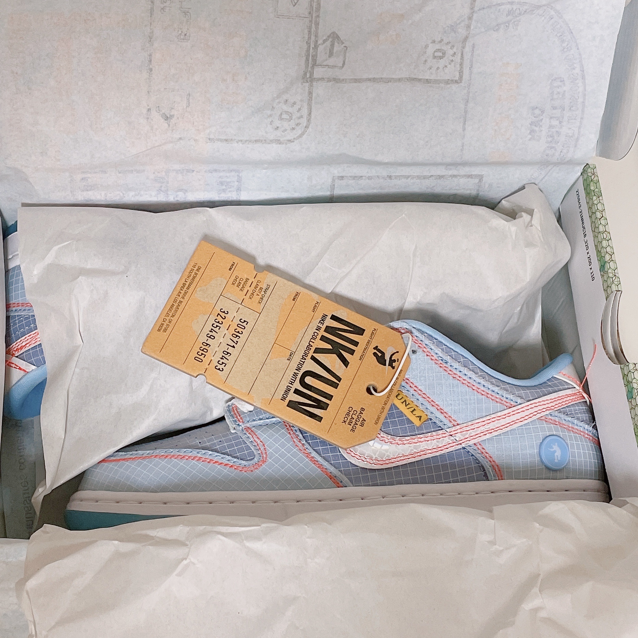 Nike x Union Dunk Low Passport Pack Argon 착용 스타일 - 4