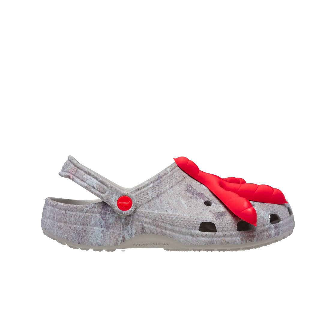 크록스 x 스테이플 클래식 클로그 그레이 레드