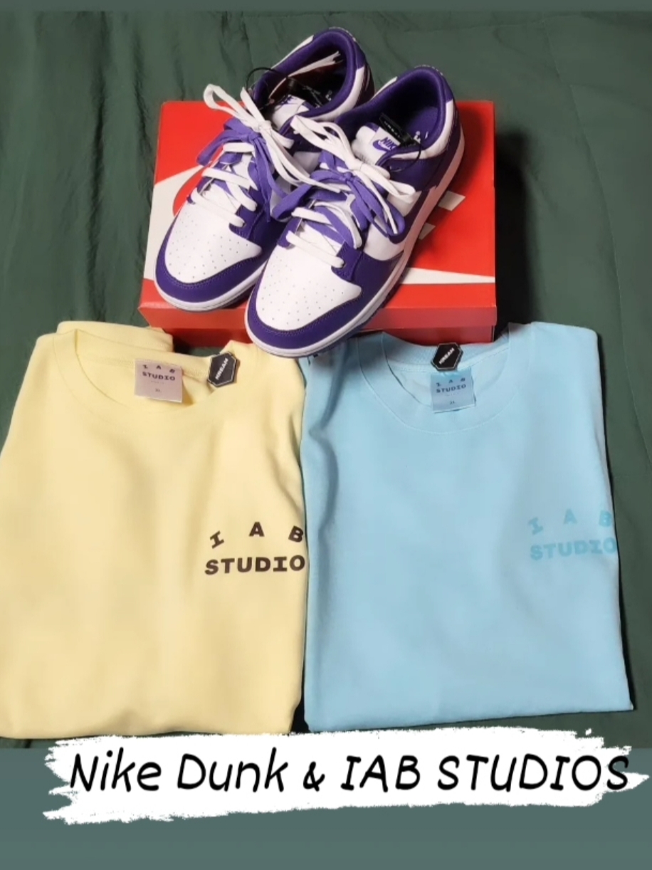 Nike Dunk Low Retro Championship Court Purple, IAB Studio Long Sleeve Lemon 착용 스타일