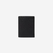 Thom Browne Pebble Grained Leather Double Card Holder Black