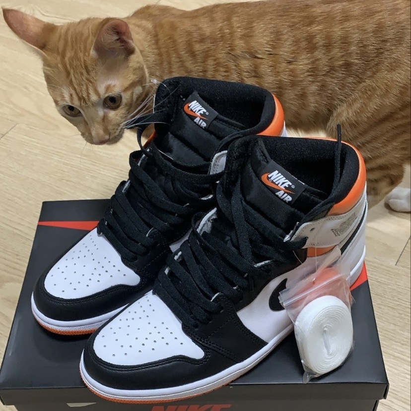 Jordan 1 Retro High OG Electro Orange 착용 스타일 - 2