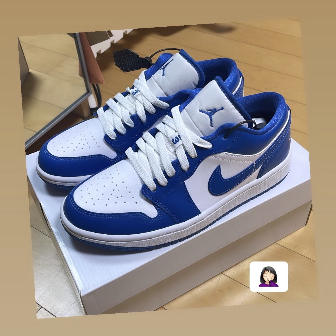 (W) Jordan 1 Low White Dark Marina Blue 착용 스타일