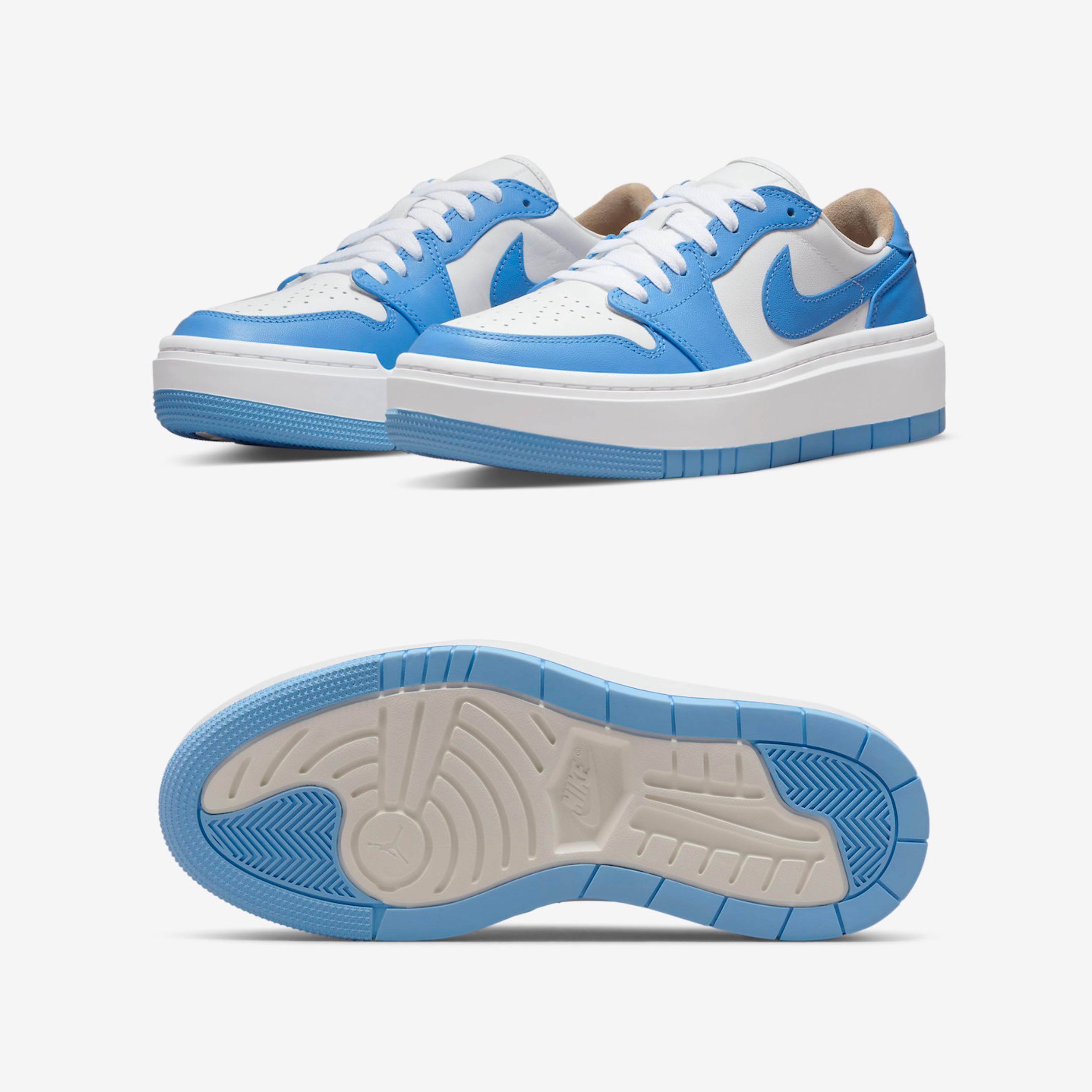 (W) Jordan 1 Elevate Low SE University Blue 착용 스타일 - 2