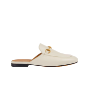 (W) Gucci Princetown Leather Slipper White