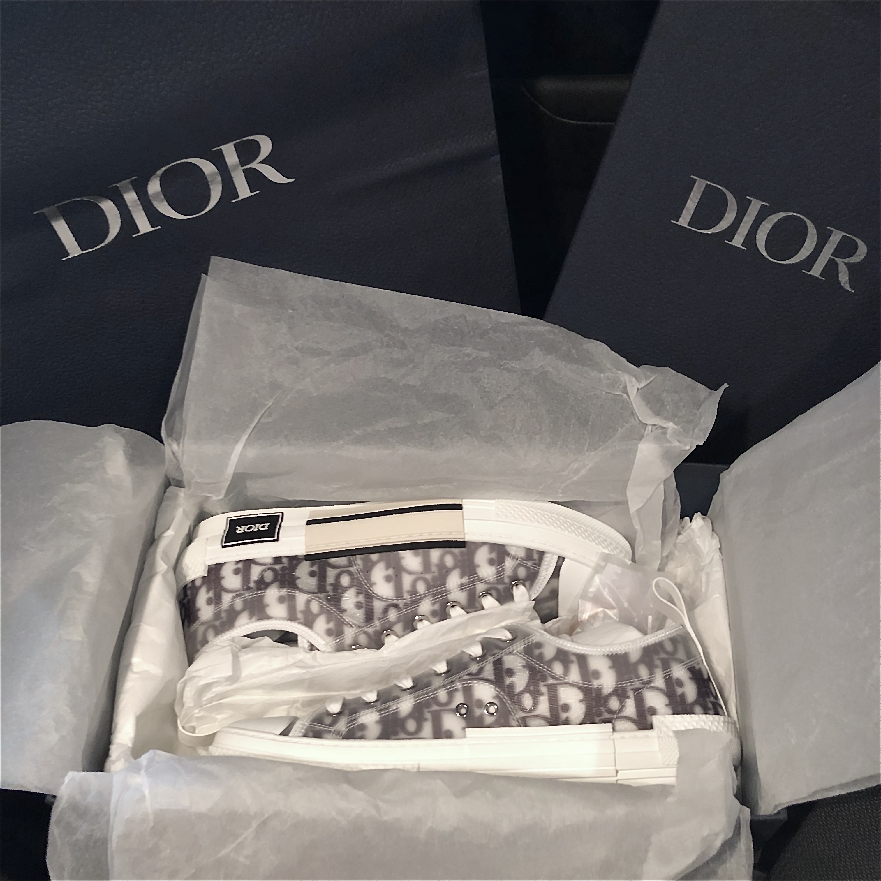 Dior B23 Low Dior Oblique White & Black 착용 스타일