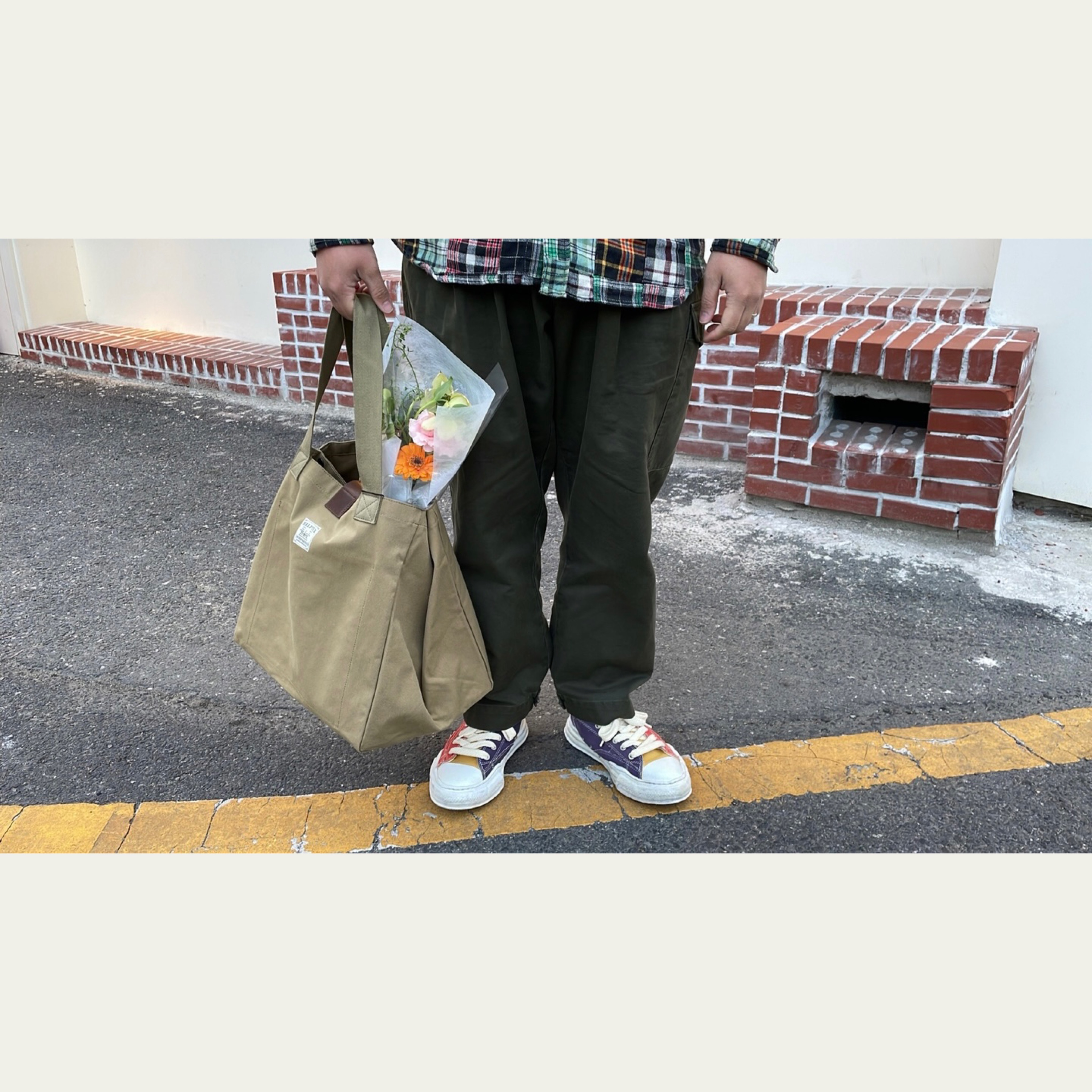 Maison Mihara Yasuhiro x Nigel Cabourn Low Cut Sneakers Multi 착용 스타일