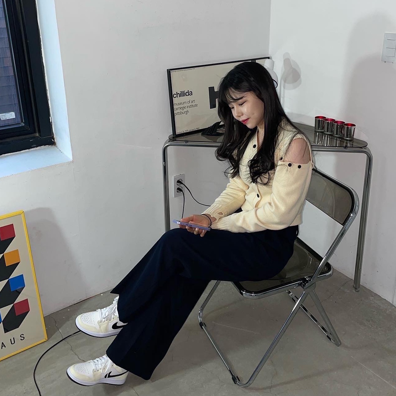 (W) Jordan 1 Mid Coconut Milk 착용 스타일