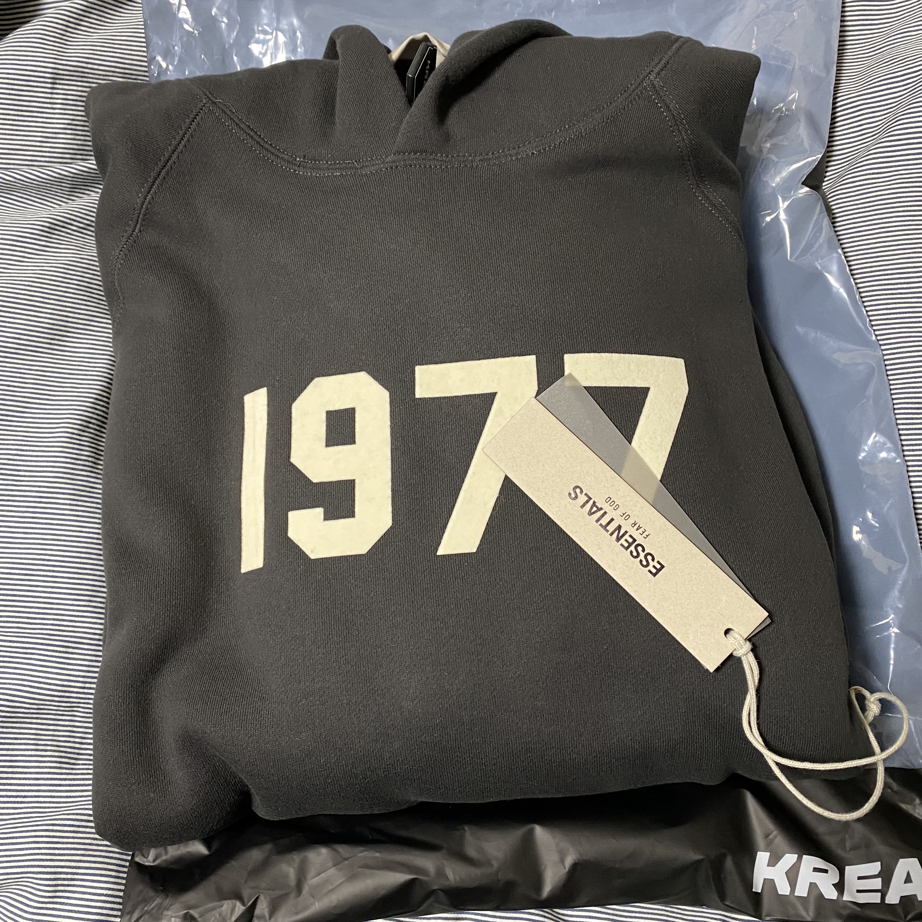 Essentials 1977 Hoodie Iron - 22SS 착용 스타일 - 2
