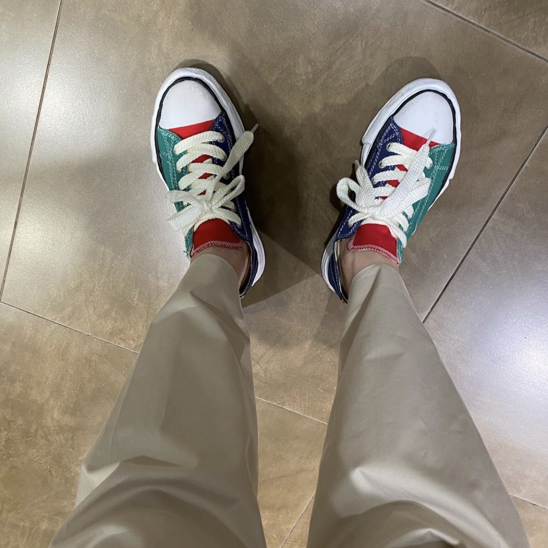 Maison Mihara Yasuhiro Peterson OG Sole Canvas Low Sneakers Multi 착용 스타일