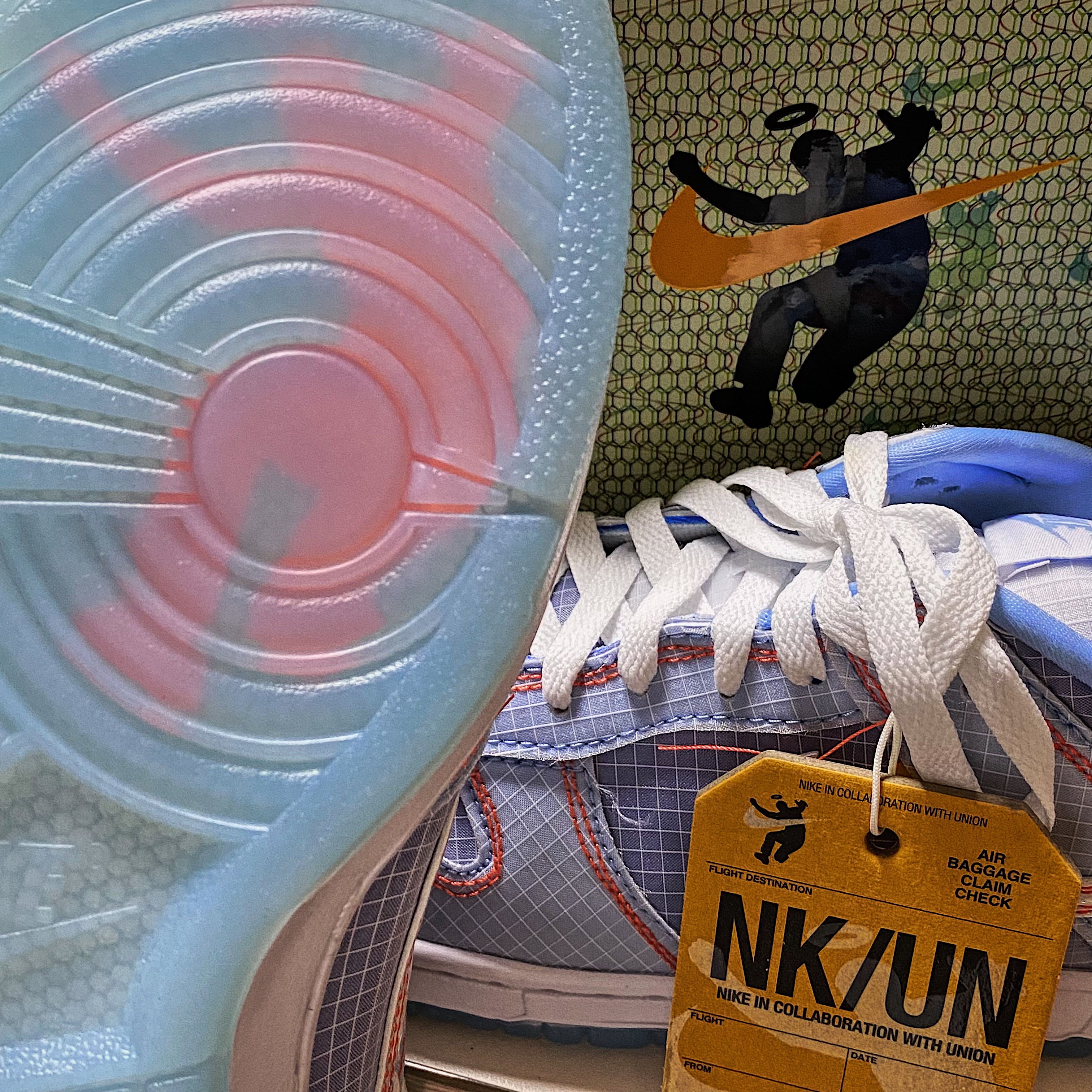 Nike x Union Dunk Low Passport Pack Argon 착용 스타일 - 5