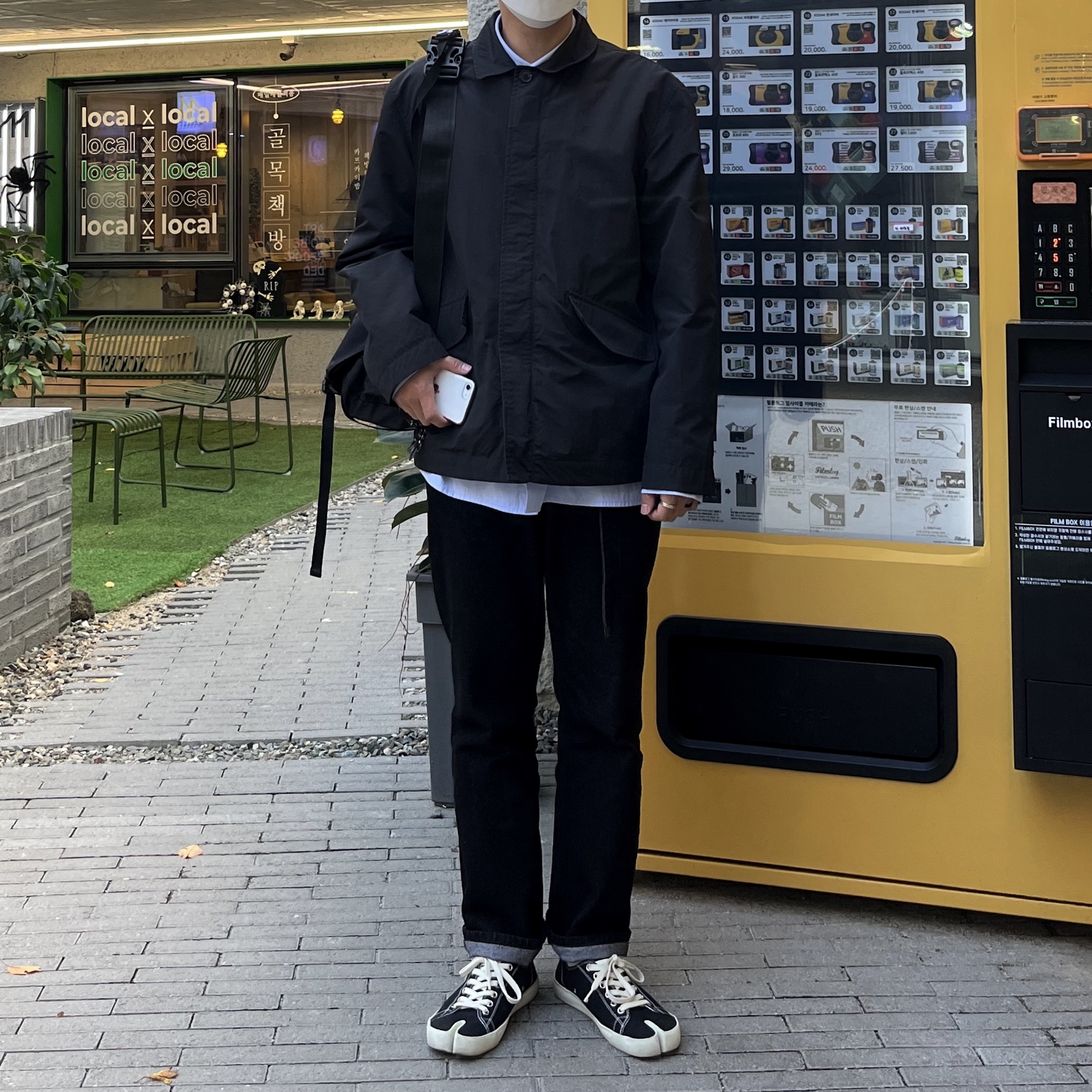 Maison Margiela Tabi Low Black 착용 스타일 - 1