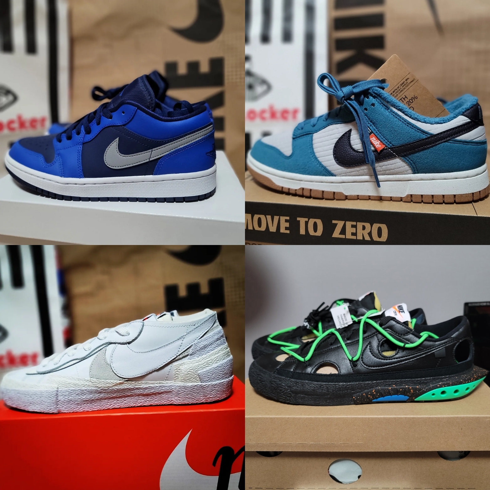 (W) Jordan 1 Low Game Royal, Nike Dunk Low Retro Next Nature Riftblue 착용 스타일