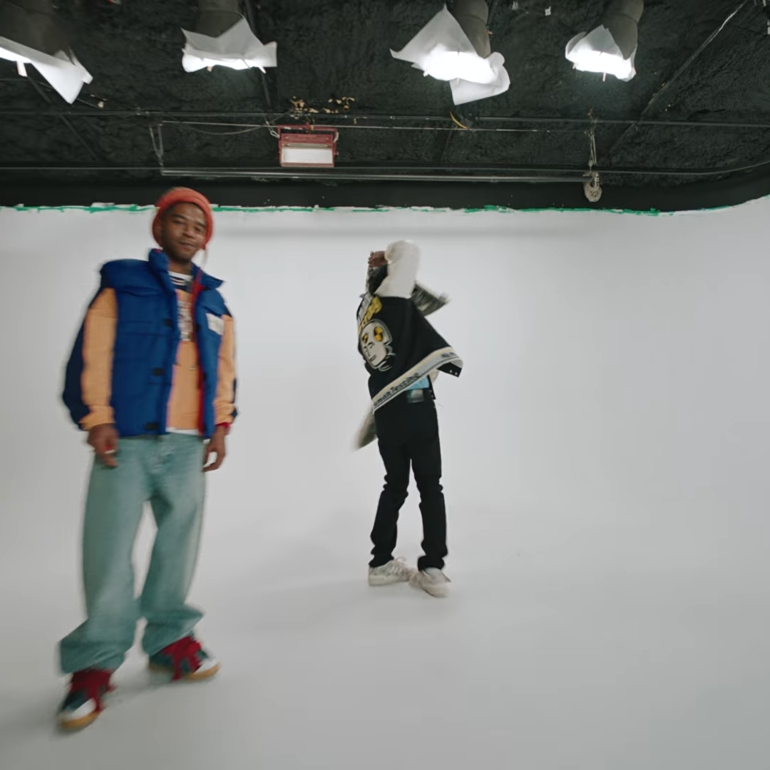 Human Made x A$AP Rocky Human Testing Varsity Jacket Black 착용 스타일 - 3