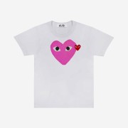 (W) Play Comme des Garcons Red Heart T-Shirt Pink